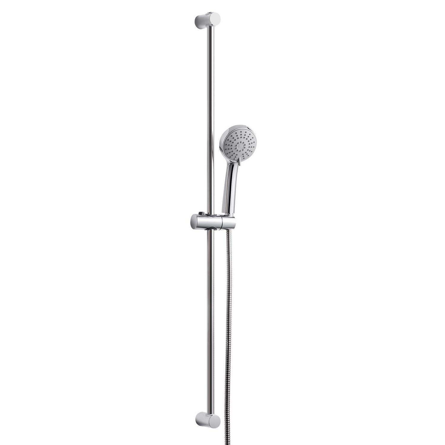 Duschset Mit 10cm Duschkopf, 3 Strahlarten, 100cm Duschstange, Chrom