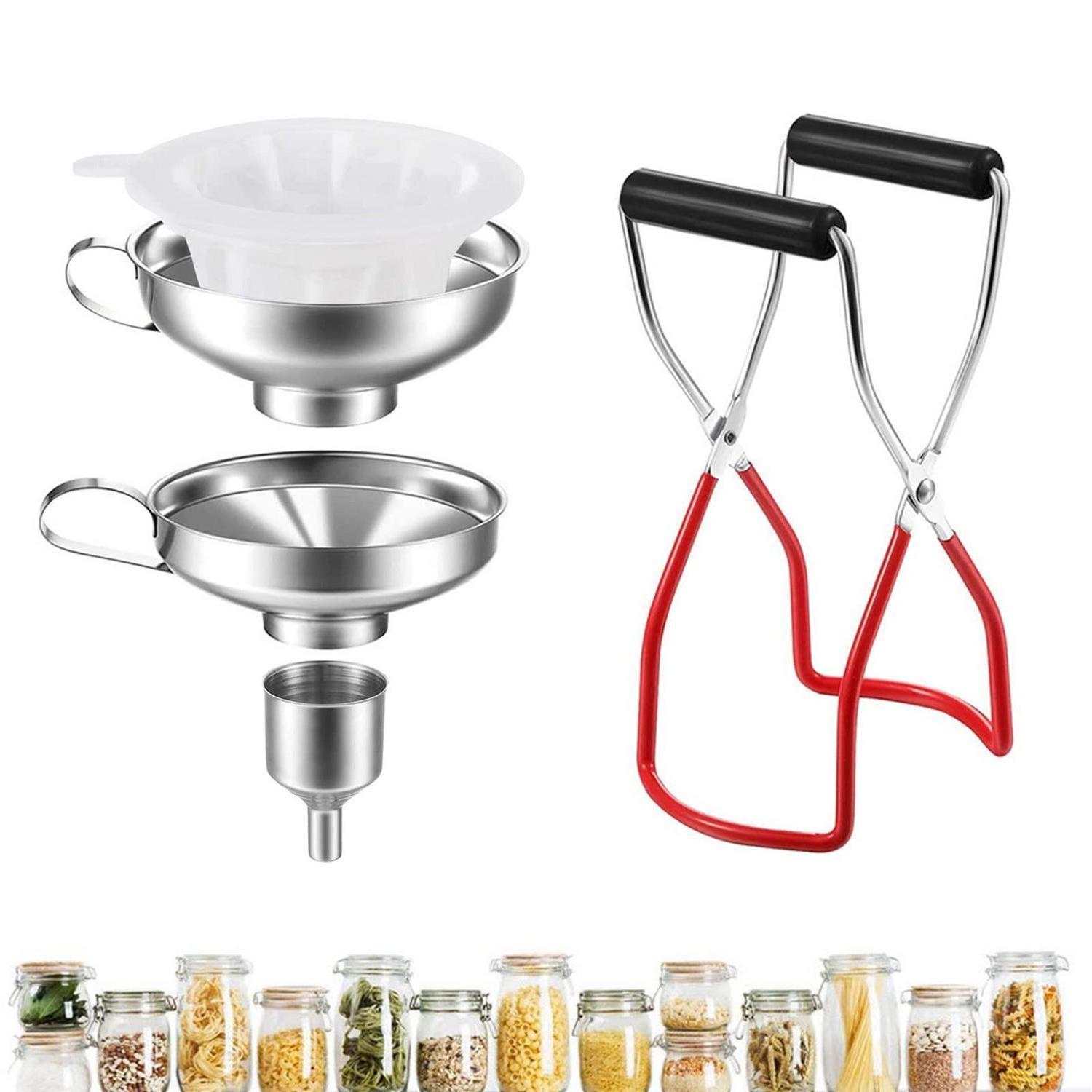 Edelstahl Trichter Set Mit Einmachgläser Heber Und 300 Mesh Filter