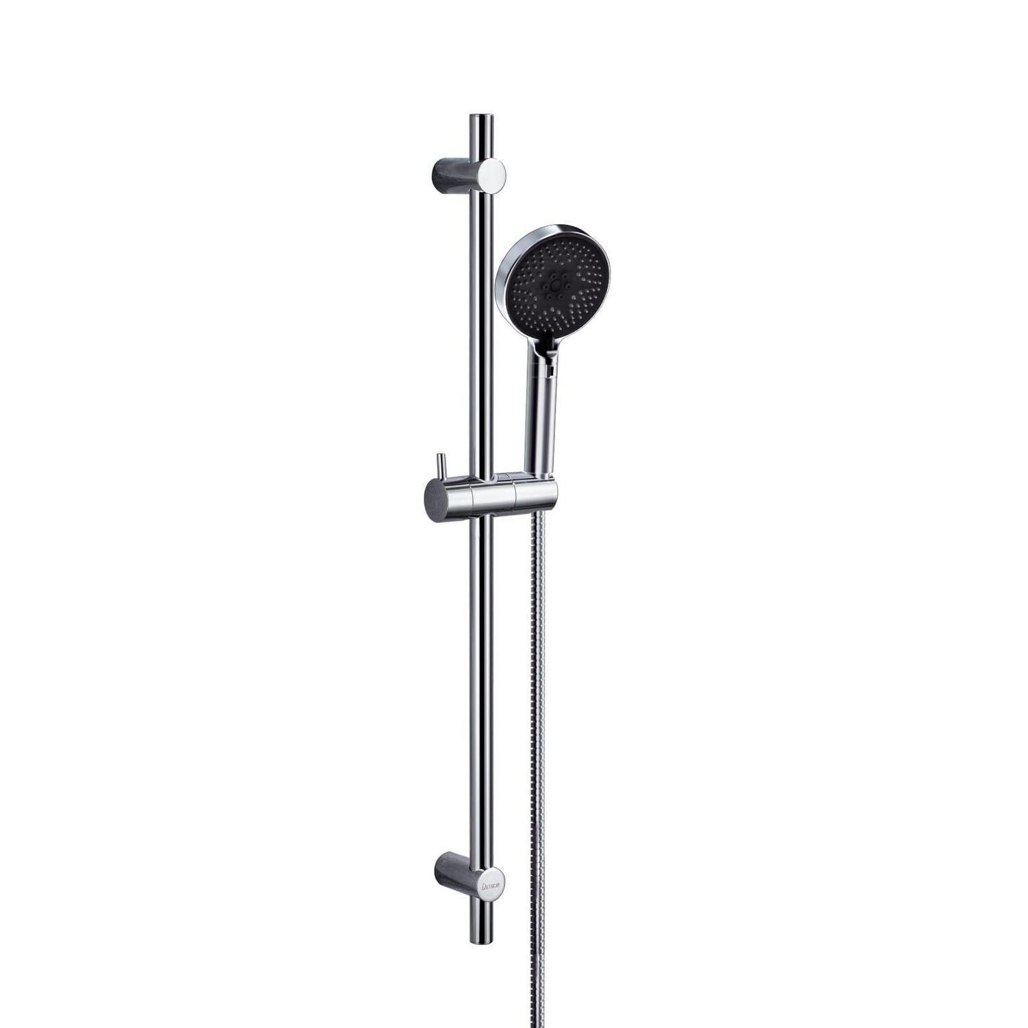 Duschstangenset 90cm Edelstahl Mit Handbrause 3 Strahlarten, Höhenverstellbar