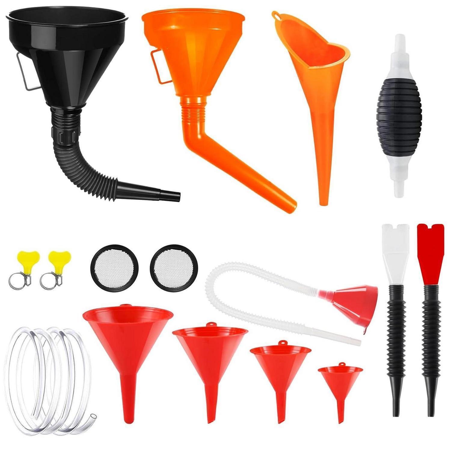 Einfülltrichter Set 11tlg. Mit Schlauch & Filtern Für Auto & Haushalt