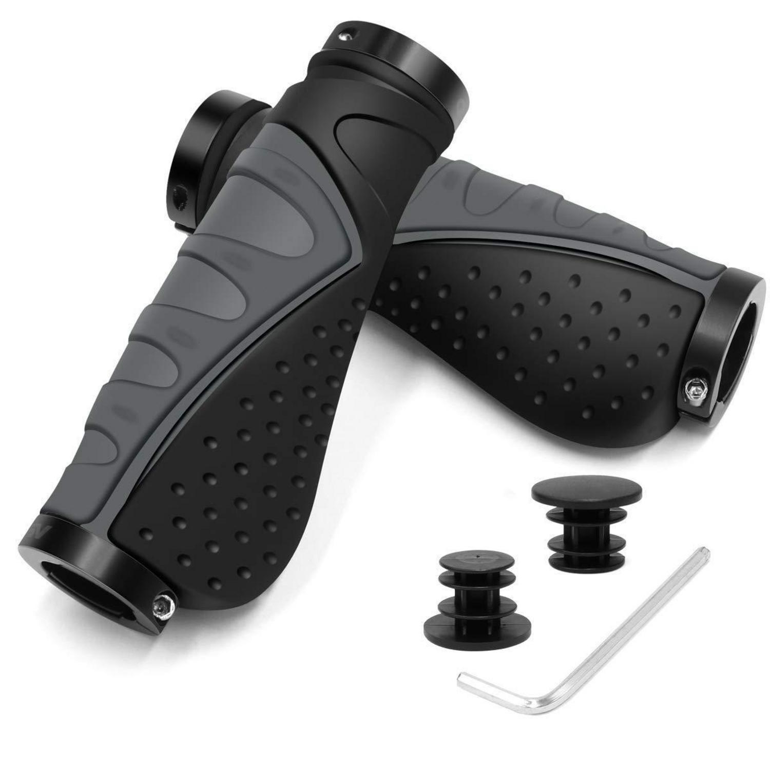 Ergonomische Fahrradgriffe Mit Lock-on Design Für 22,2 Mm Lenker, Grau