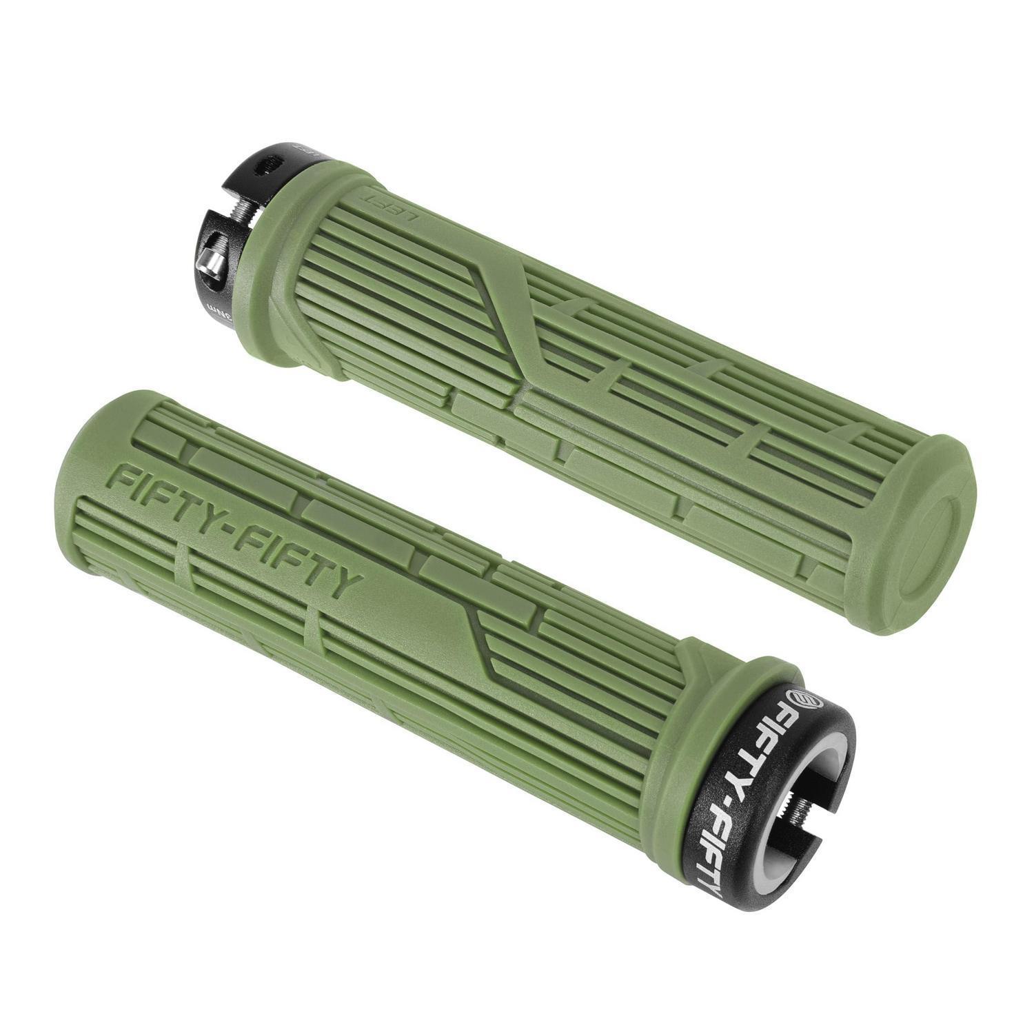 Mtb Griffe Lock-on Weich Und Bequem Für Mountainbikes Olive Grün