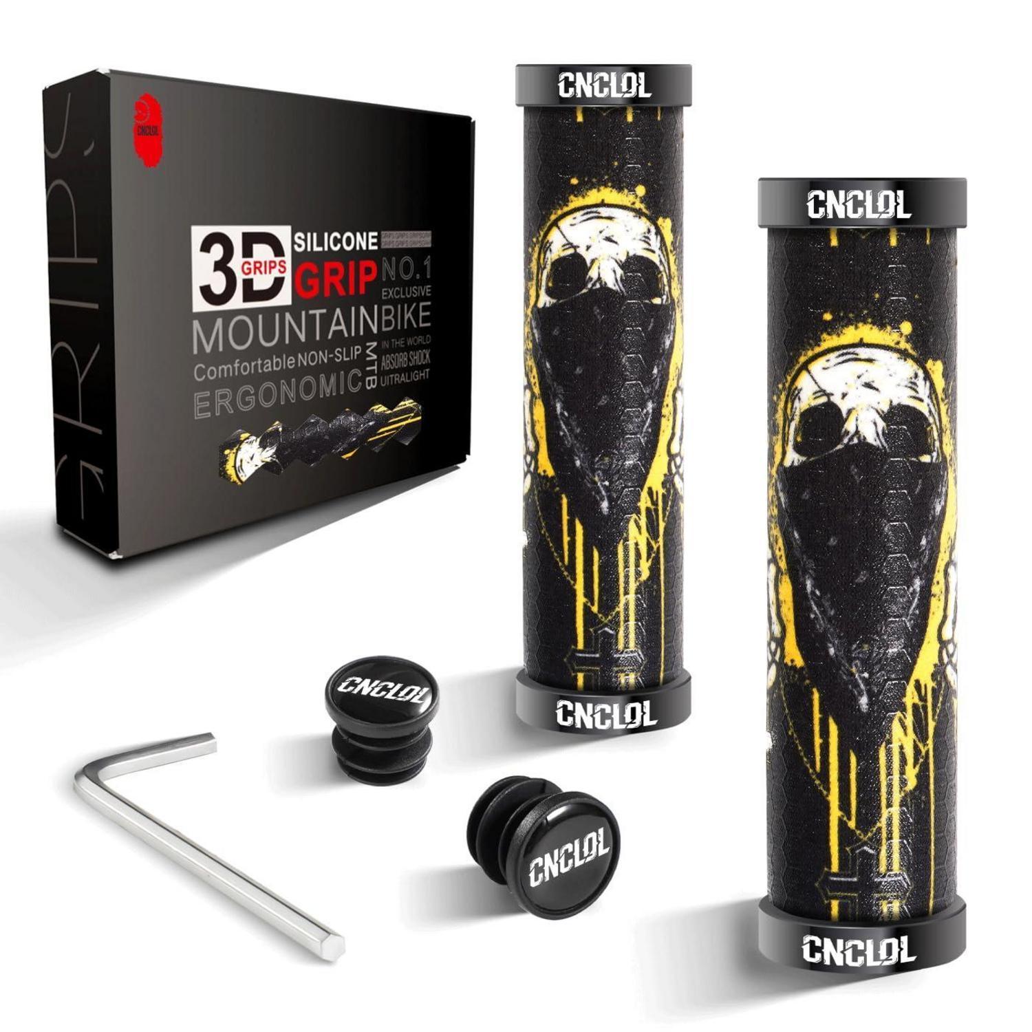 Mountainbike Lenkergriffe 22mm Silikon Mit Lock-on Design, Rutschfest & Stoßdämpfend