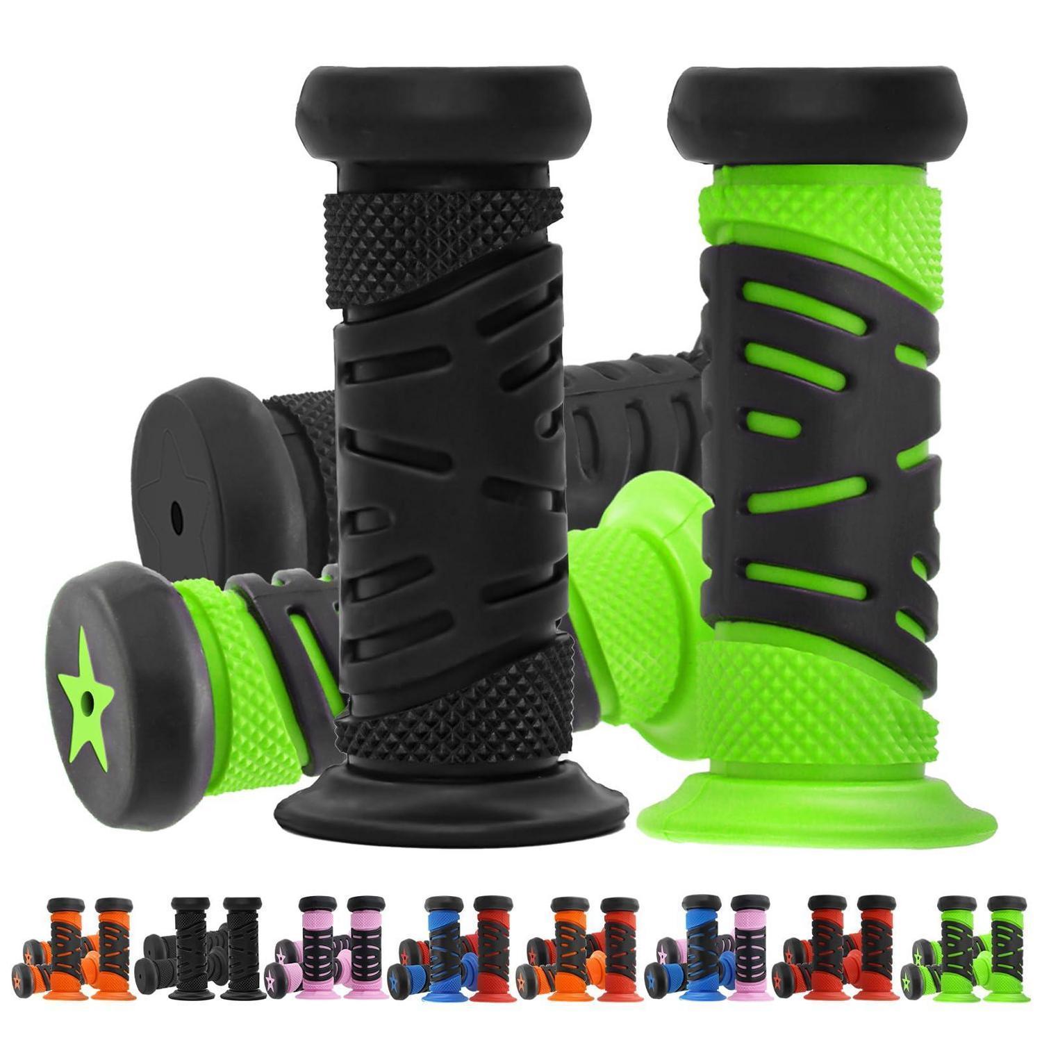 Fahrradgriffe Kinder 22mm 95mm Gummi Mit Prallschutz Schwarz+grün