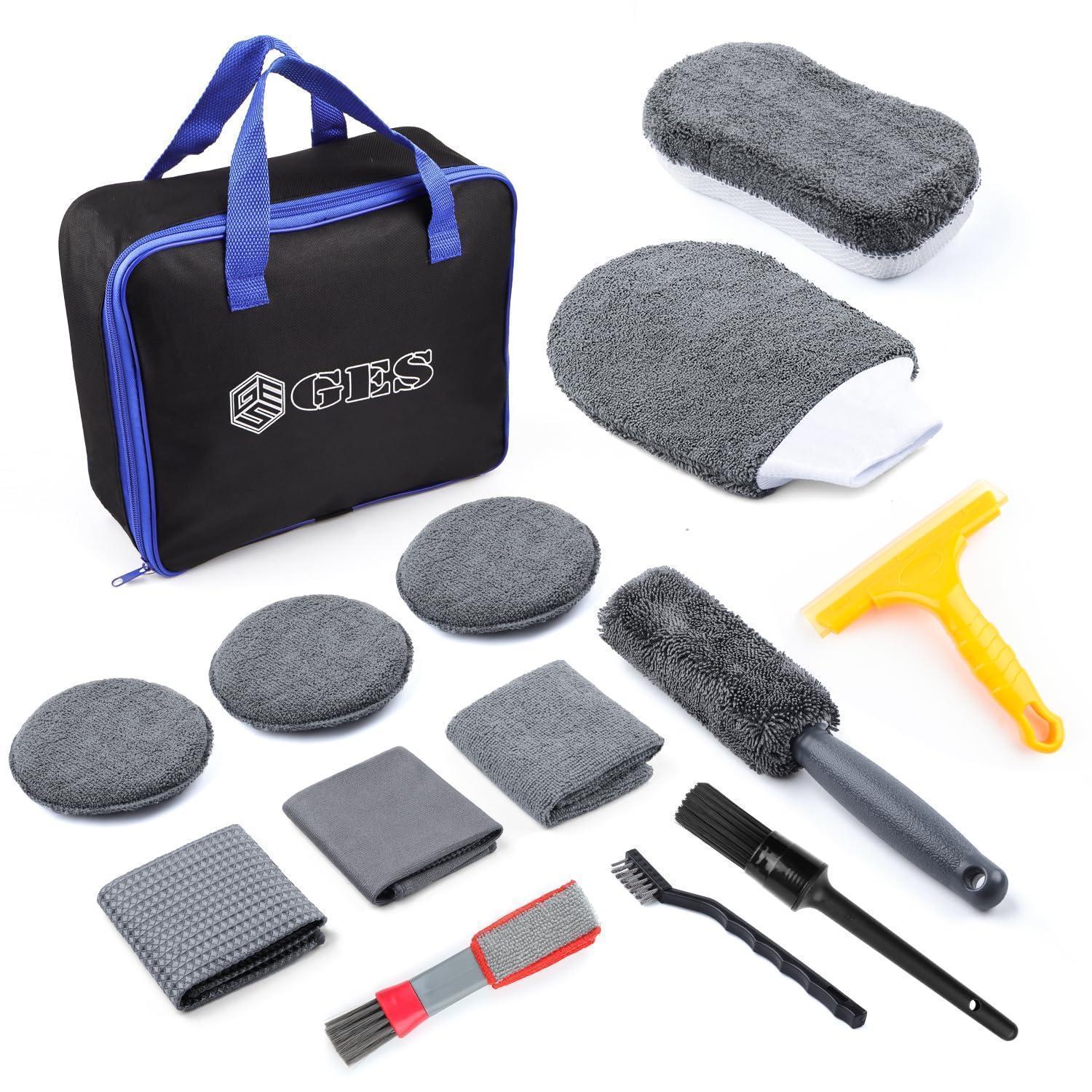 12-teiliges Autoreinigungsset Mit Mikrofaser-handschuh Und Handtuch