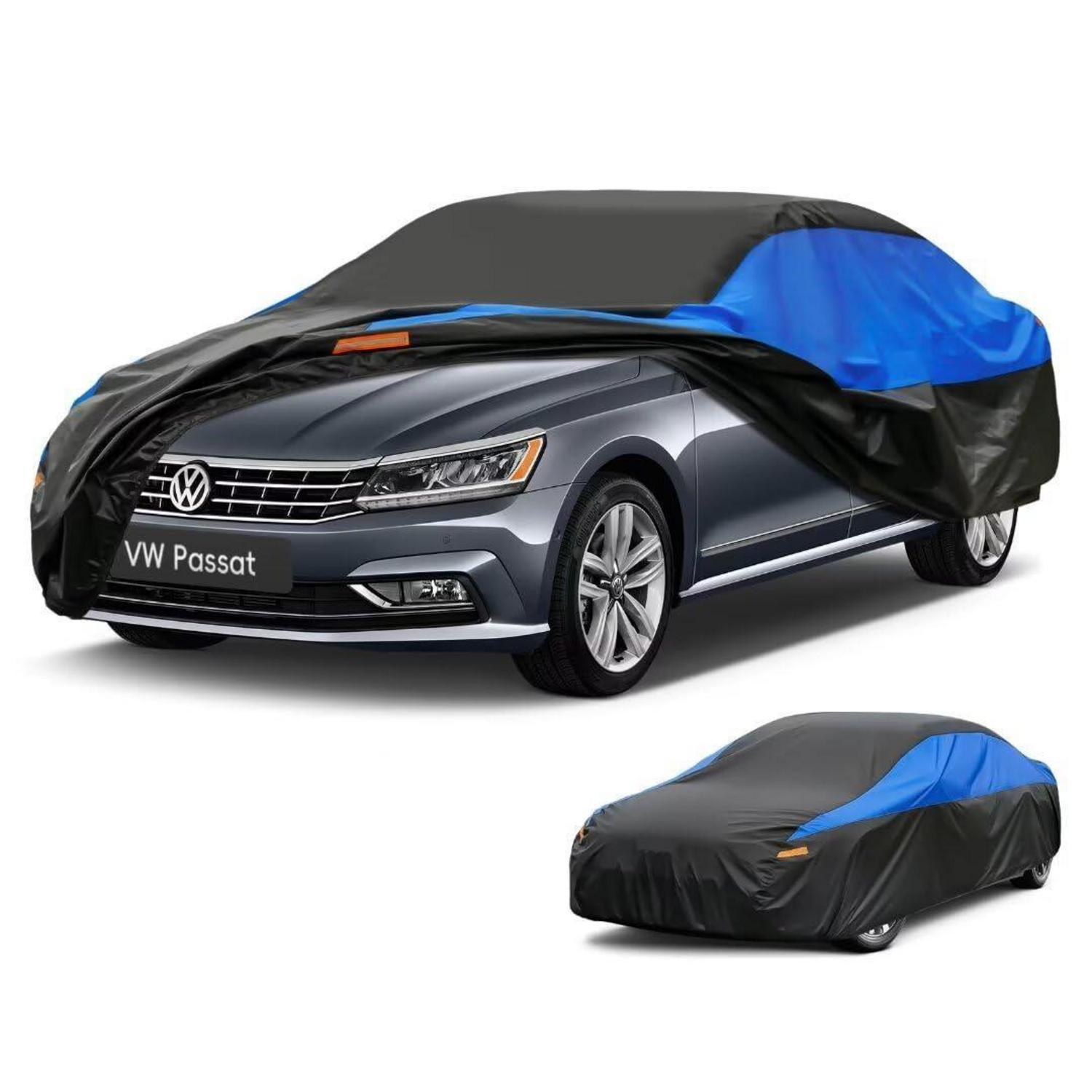 Autoabdeckung Wasserdicht Atmungsaktiv Für Vw Passat (2005-2024) Schwarz/blau