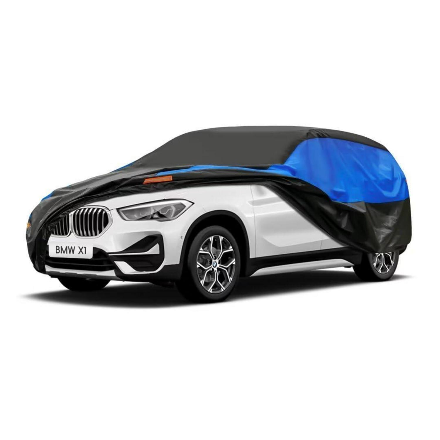 Autoabdeckung Wasserdicht Atmungsaktiv Für Bmw X1 (2009-2024) Schwarz Blau
