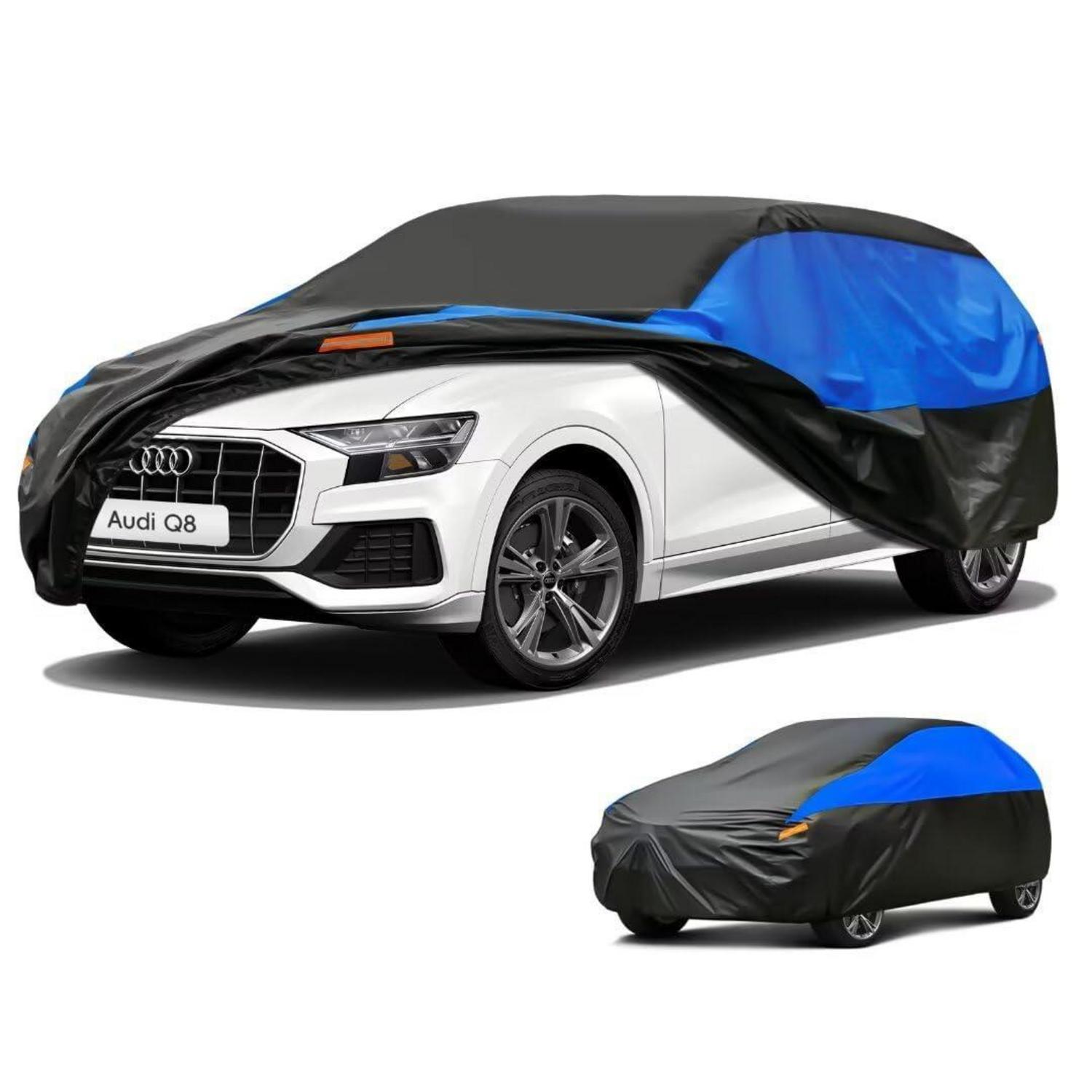 Autoabdeckung Wasserdicht Atmungsaktiv Für Audi Q8 (2018-2024) Schwarz Blau