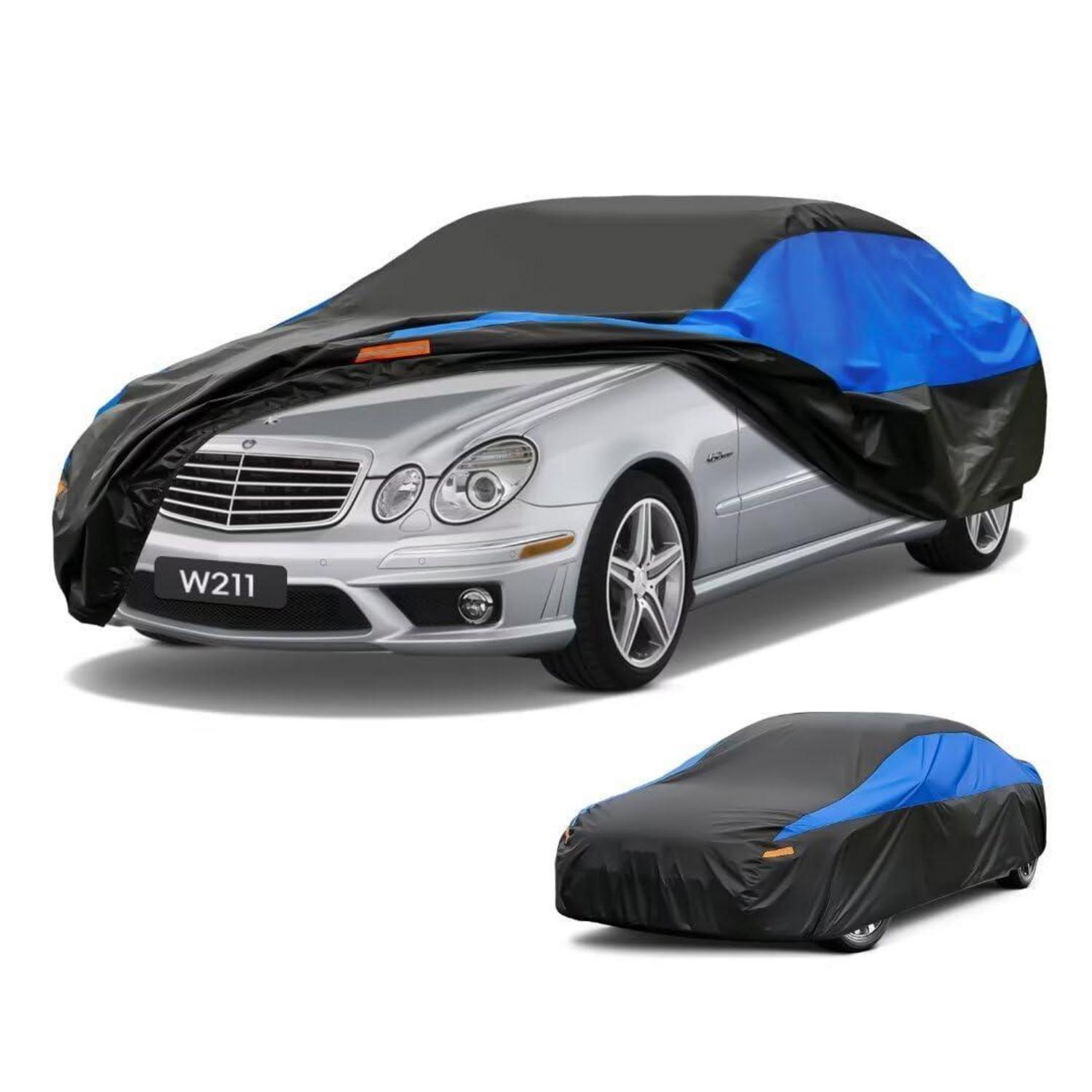 Autoabdeckung Wasserdicht Atmungsaktiv Für Mercedes E-klasse W211 (2002-2009) Schwarz/blau