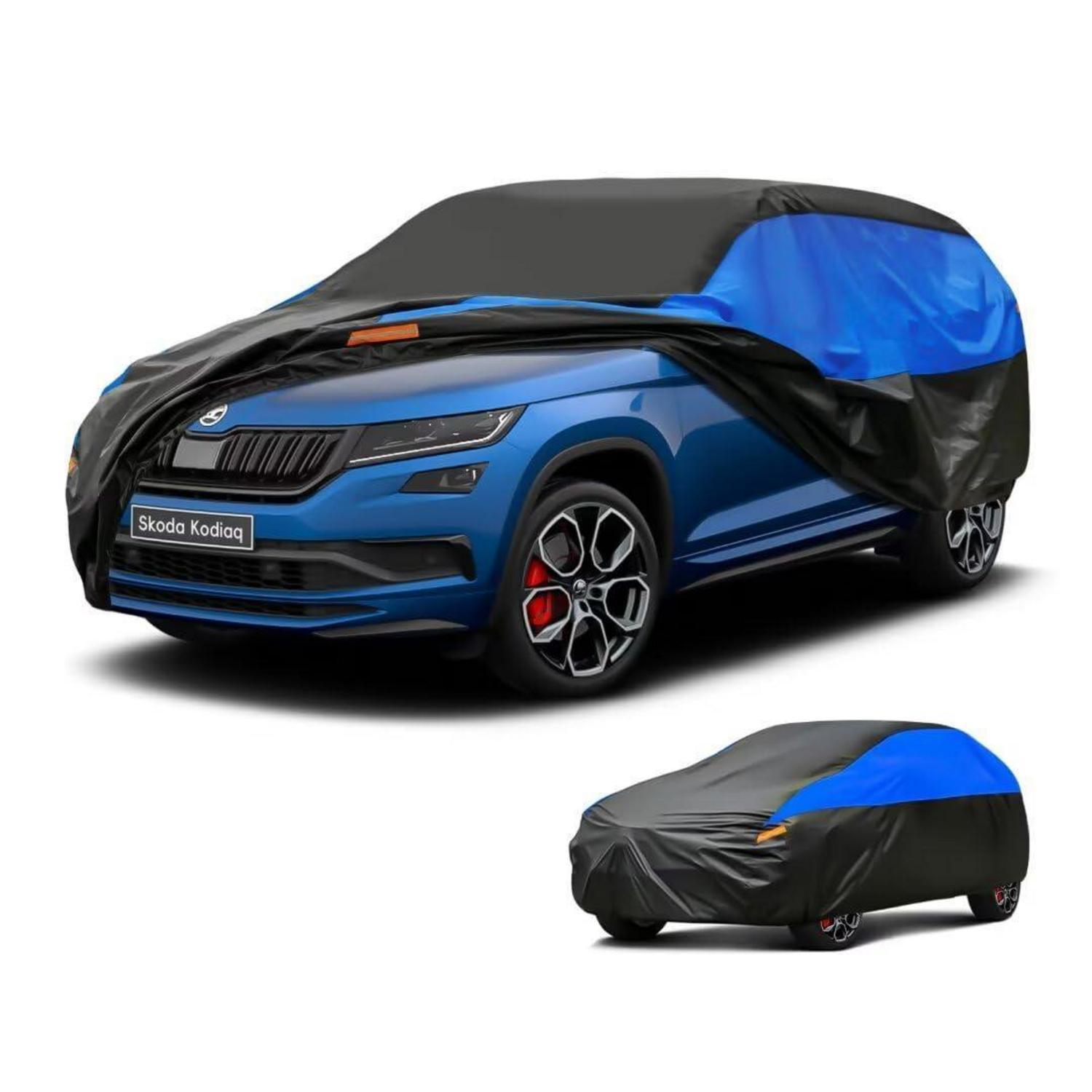 Autoabdeckung Wasserdicht Atmungsaktiv Für Skoda Kodiaq (2016-2024) Schwarz Blau