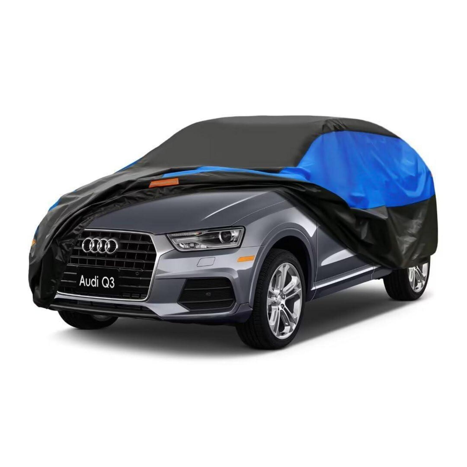 Autoabdeckung Wasserdicht Atmungsaktiv Für Audi Q3 (2012-2024) Schwarz Blau