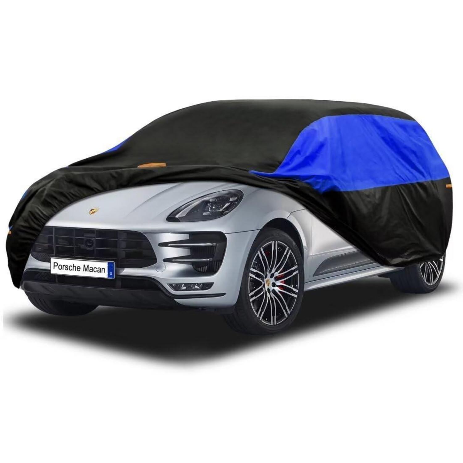 Autoabdeckung Wasserdicht Atmungsaktiv Für Porsche Macan (2014-2024) Schwarz Blau