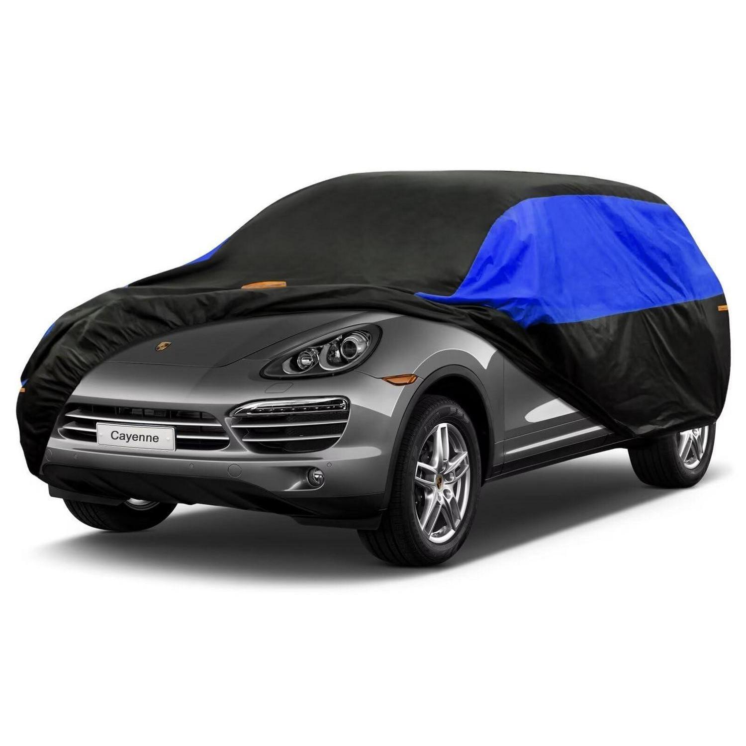 Autoabdeckung Wasserdicht Atmungsaktiv Für Porsche Cayenne (2010-2024) Schwarz Blau
