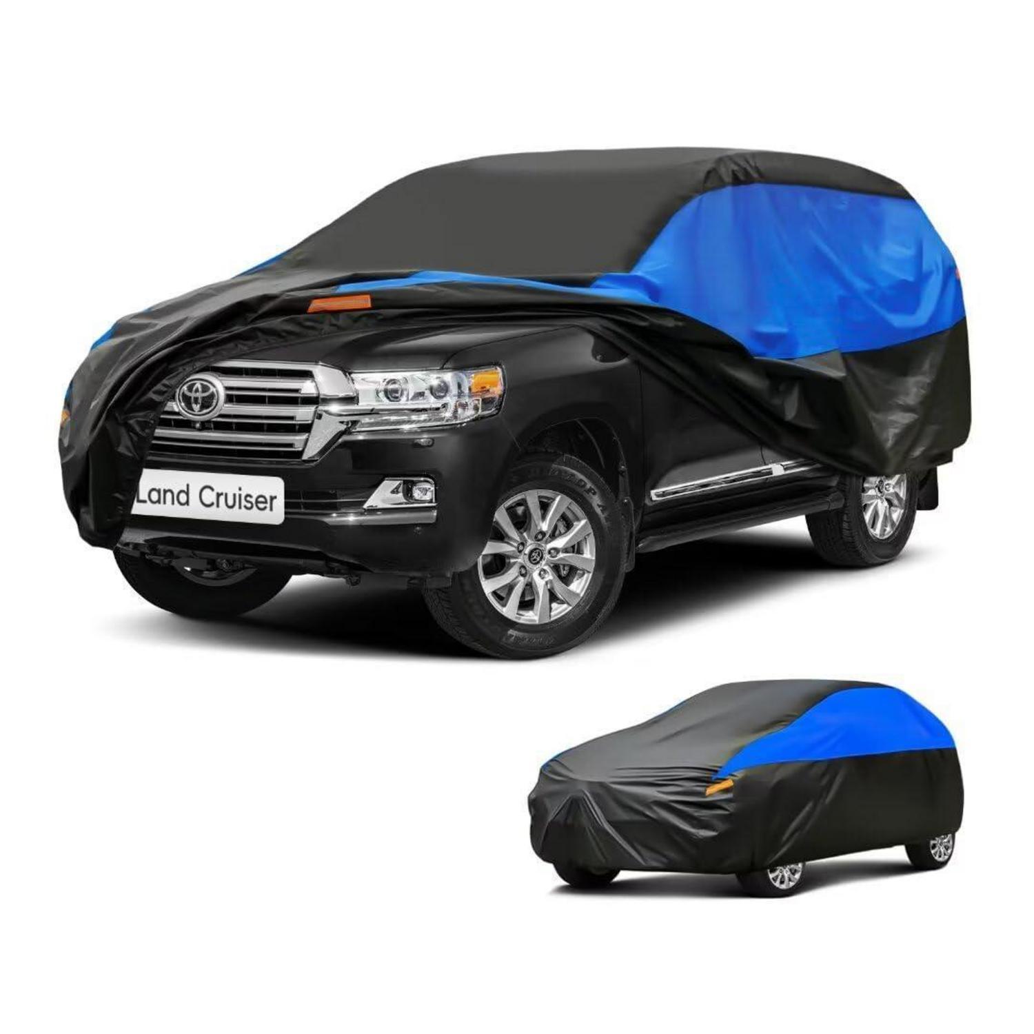 Autoabdeckung Wasserdicht Atmungsaktiv Für Toyota Land Cruiser (2007-2024) Schwarz Blau