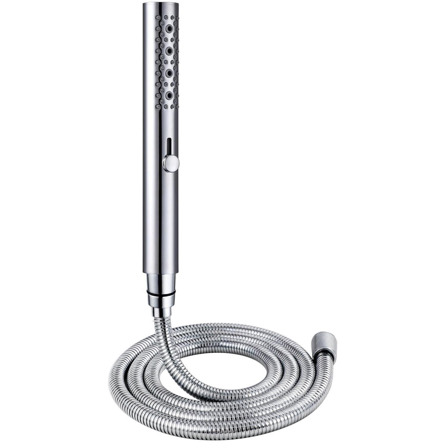 Ganzmetall-handbrause Mit 3 Funktionen, Wassersparend, Chrom, Inkl. Schlauch