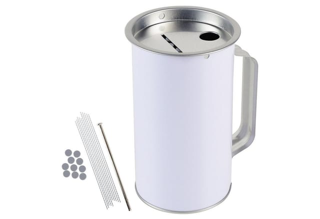 HMF 45000-07 Spendendose mit Griff 15 x 8 cm Lichtgrau