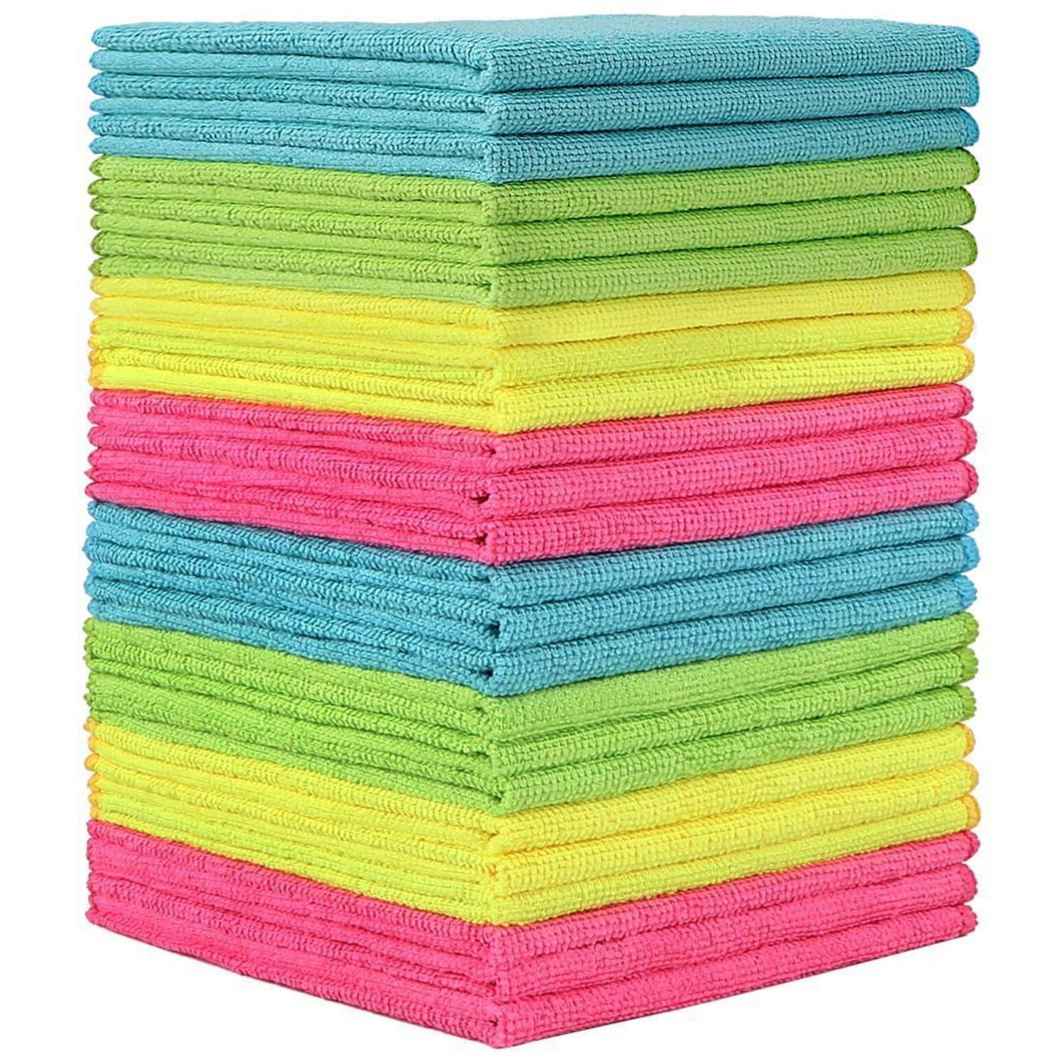 Mikrofaser-reinigungstücher Waffelgewebe 24 Stück 30x30cm Multicolor