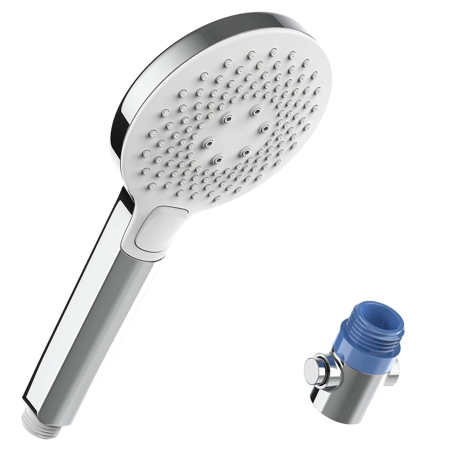 Handbrause Mit Wasserstopp Und 4 Strahlarten, Sparduschkopf Mit Starkem Strahl