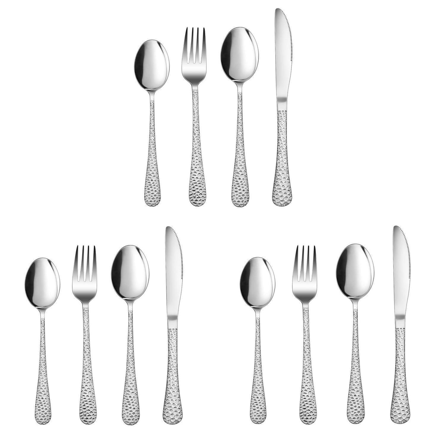 Kinderbesteck Set 12-teilig Edelstahl, Hammergriff, Spülmaschinenfest