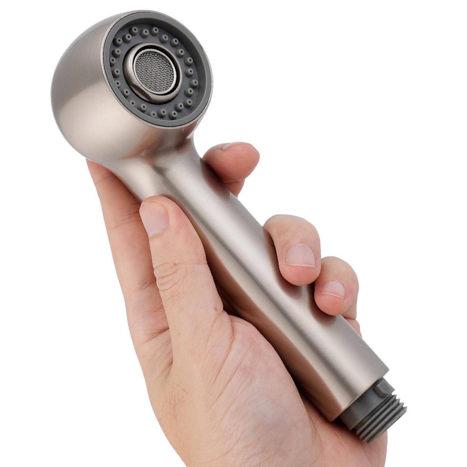 Küchenarmatur Brausekopf Mit 2 Strahlarten, Ersatzteil Für Geschirrbrause, Gebürstetes Nickel