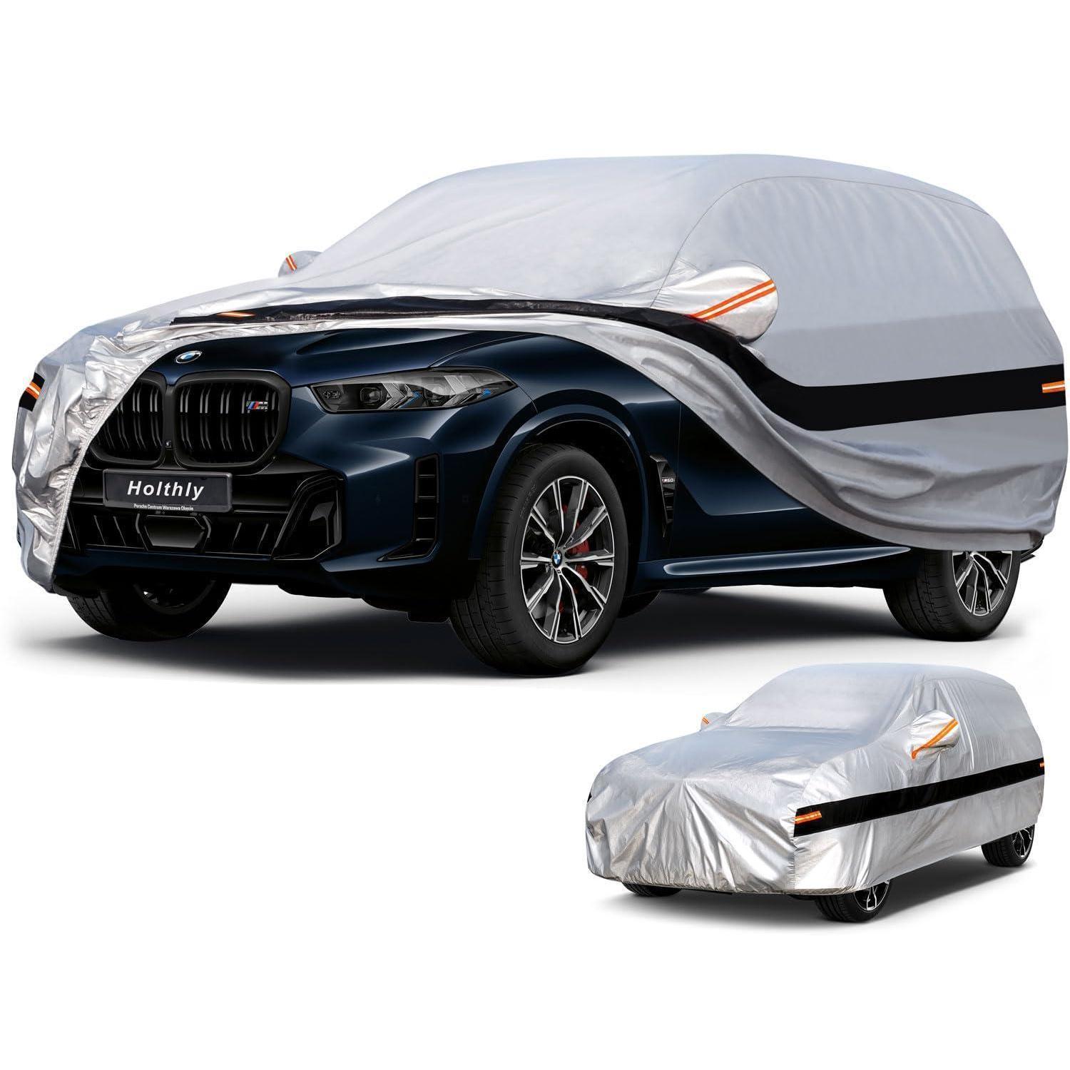 Autoabdeckung Suv 100% Wasserdicht, 10-lagig, Ganzjahresschutz, Silber