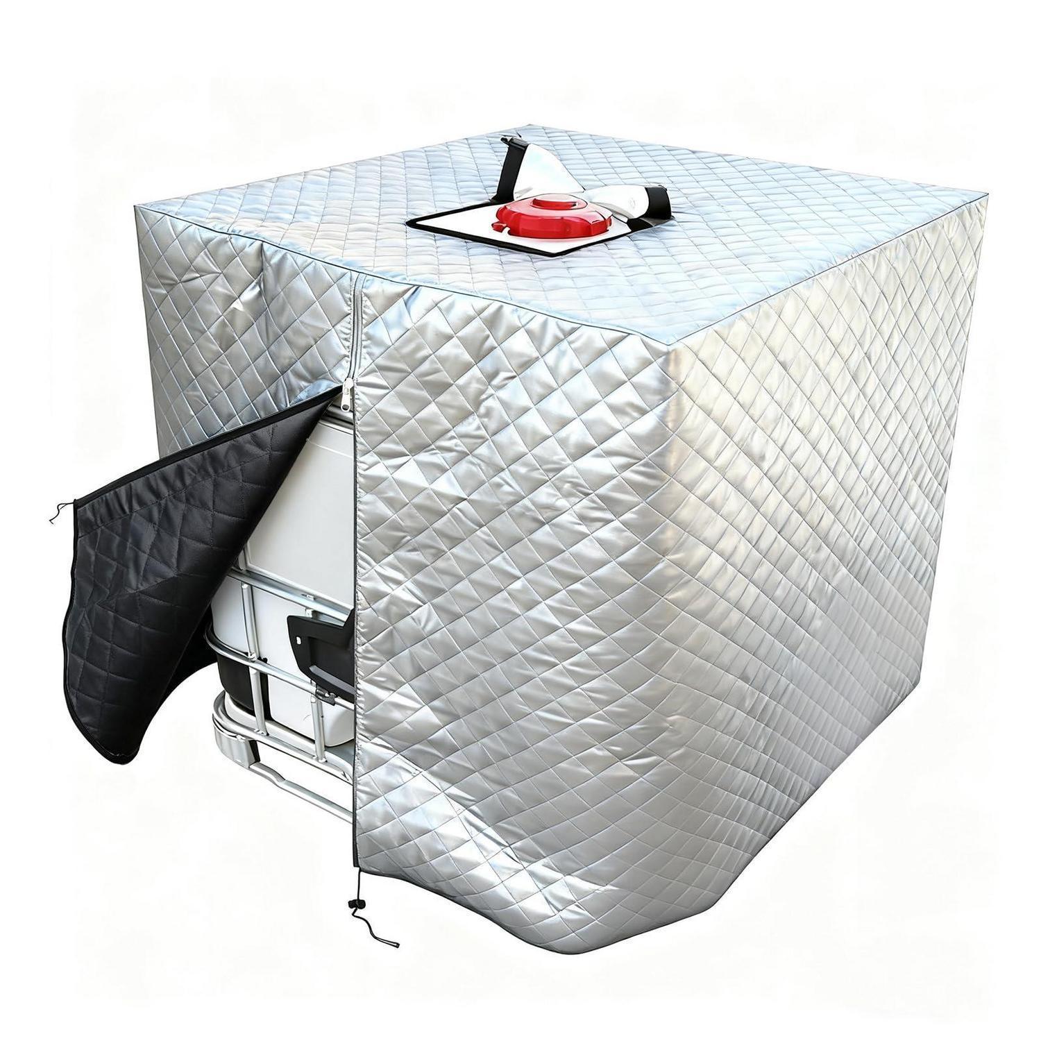 Ibc Tank Abdeckung Winterfest 1000l Mit Reißverschluss, Frostschutz, Uv-schutz