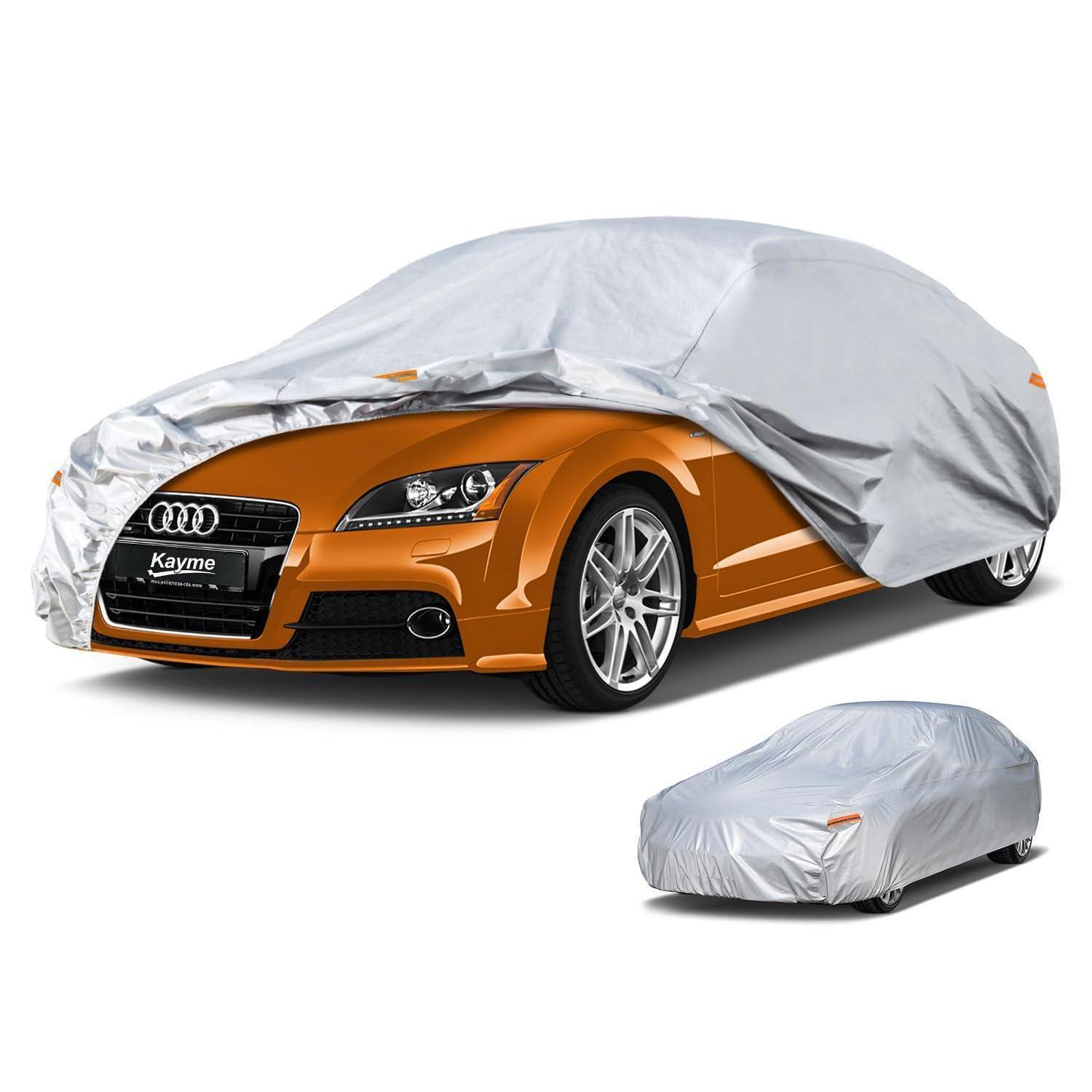Autoabdeckung Coupé 6-schicht Wasserdicht Atmungsaktiv Bis 420cm Silber
