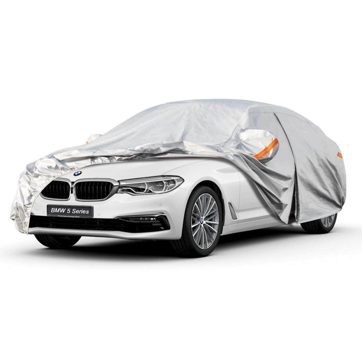 Autoabdeckung Für Bmw 5er Limousine (2010-2025) Wasserdicht Atmungsaktiv Silber