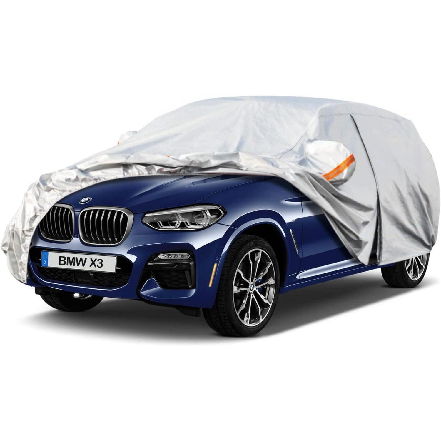 Autoplane Wasserdicht Für Bmw X3 (2010-2025) 6-schichten Vollgarage Staubschutz Silber