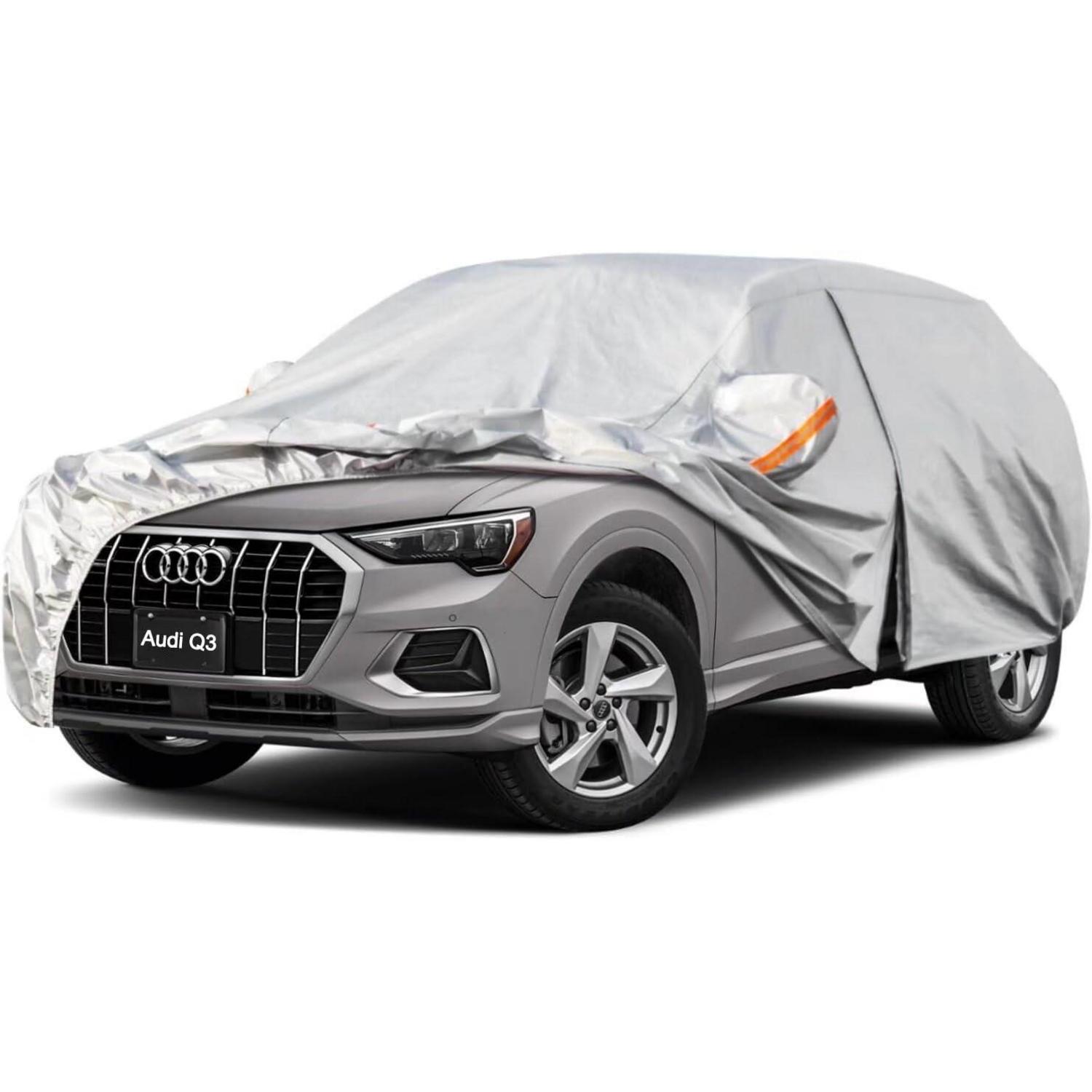 Autoplane Wasserdicht Atmungsaktiv Für Audi Q3 (2012-2025) 6-lagig Staubschutz Silber