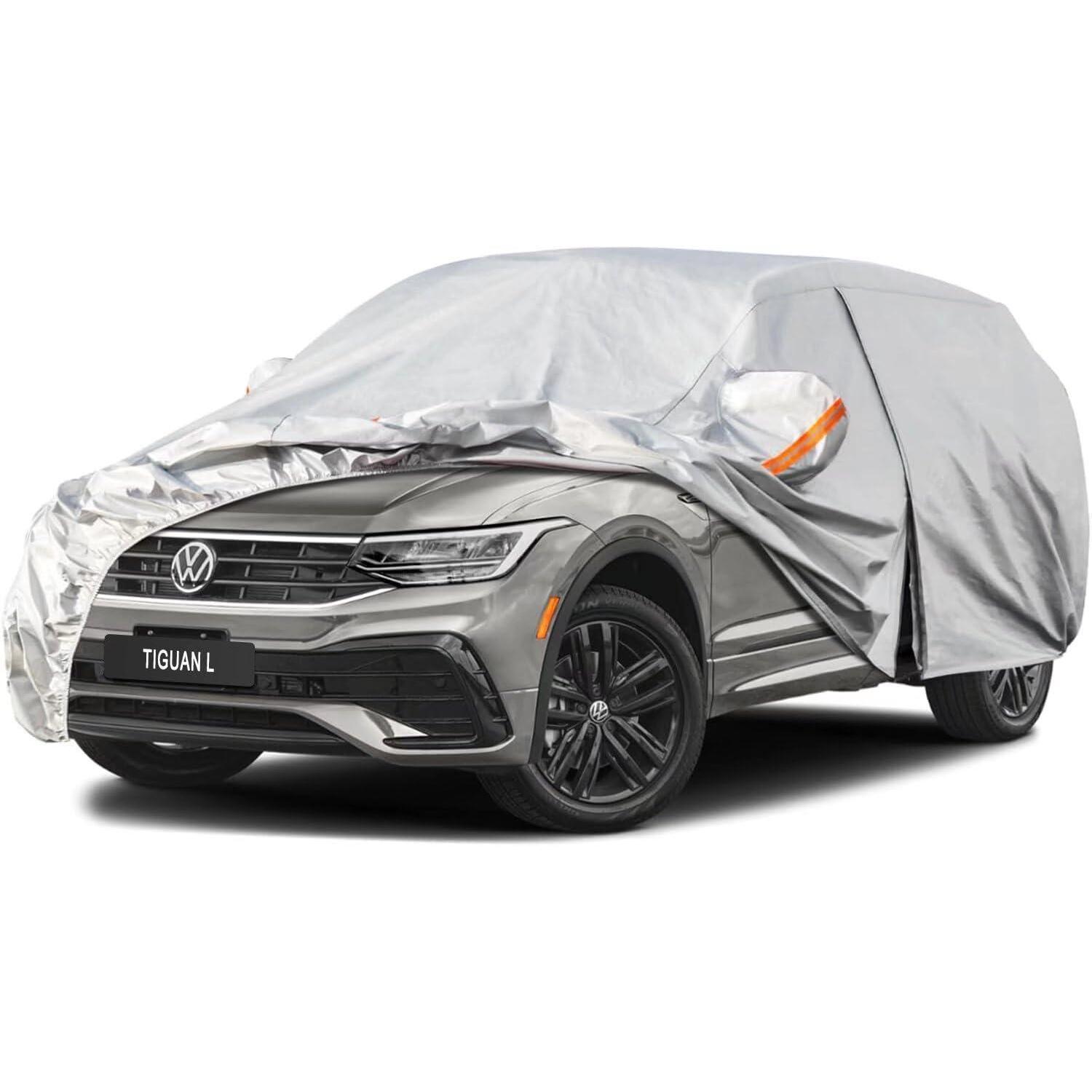 Vollgarage Autoabdeckung Wasserdicht Atmungsaktiv Für Vw Tiguan L/allspace (2016-2025) Silber