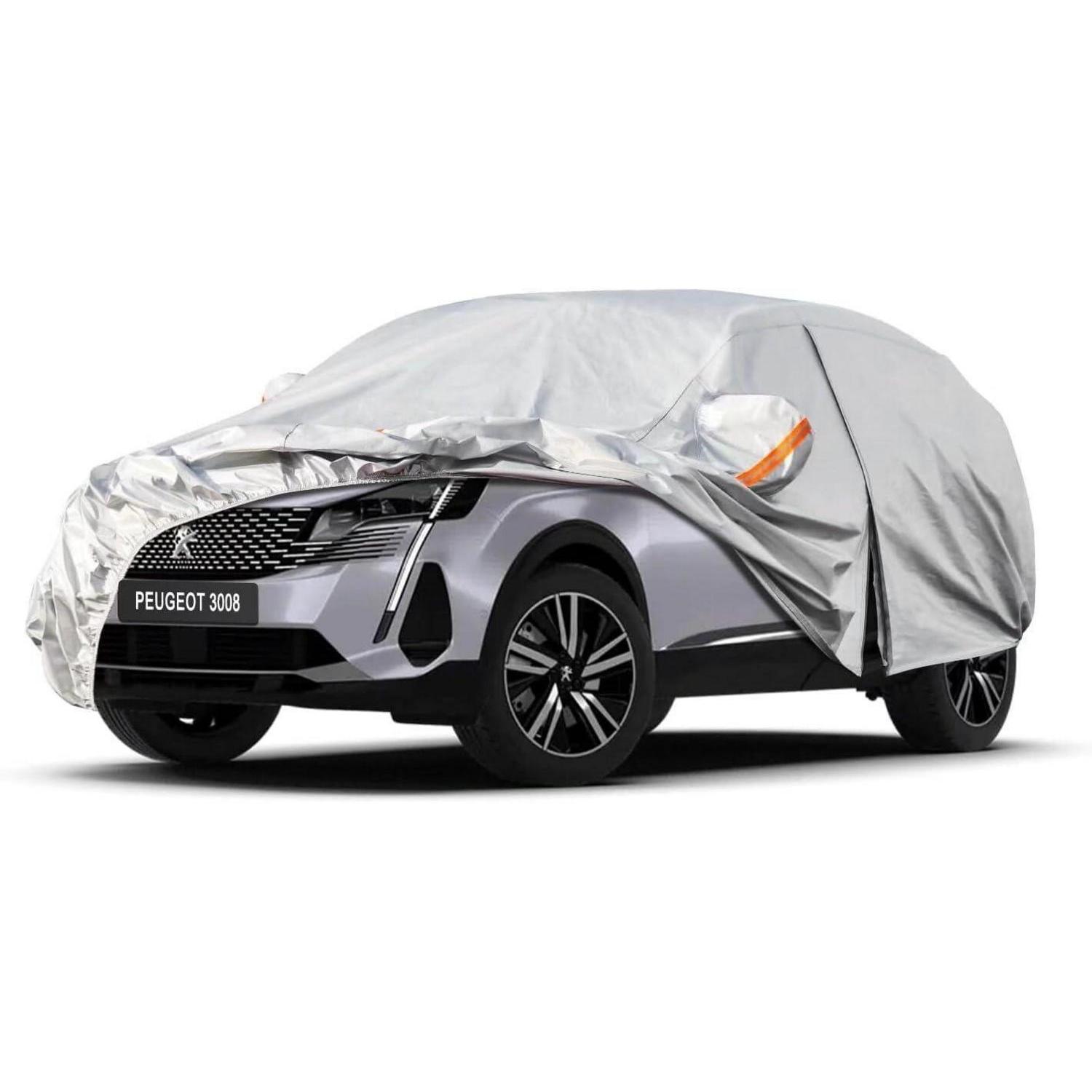 Autoplane Wasserdicht Für Peugeot 3008 (2009-2025) Mit Reflektoren