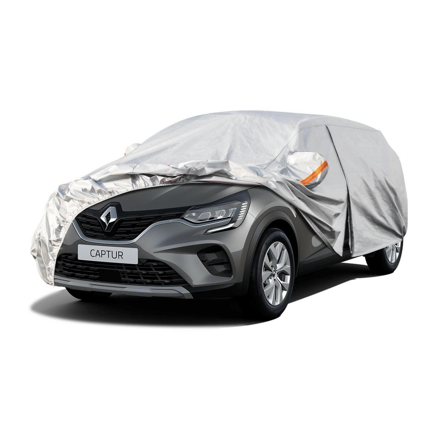 Vollgarage Autoplane Für Renault Captur (2013-2025) Wasserdicht Staubschutz Silber