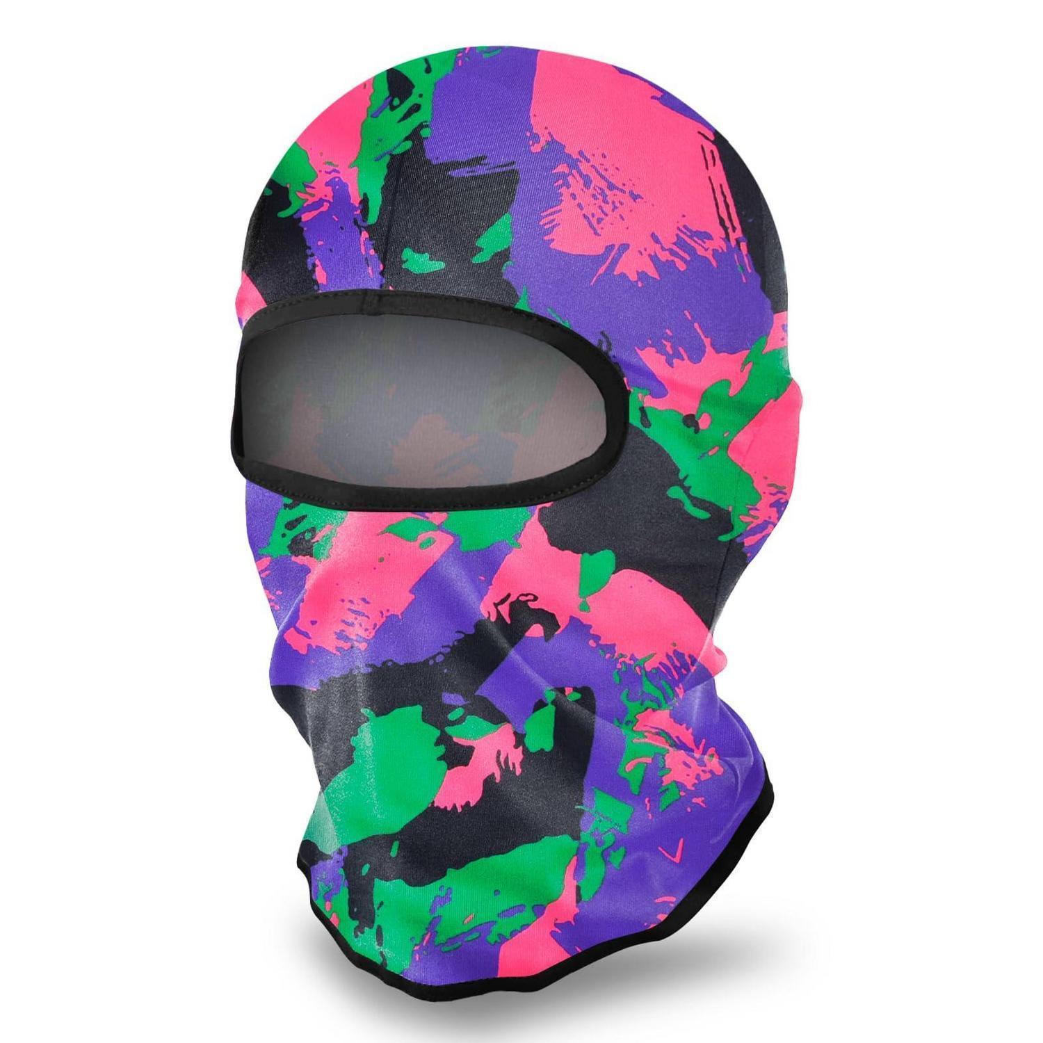 Sturmhaube Camo Lila, Winddicht, Uv-schutz, Für Damen & Herren, Outdoor Sport