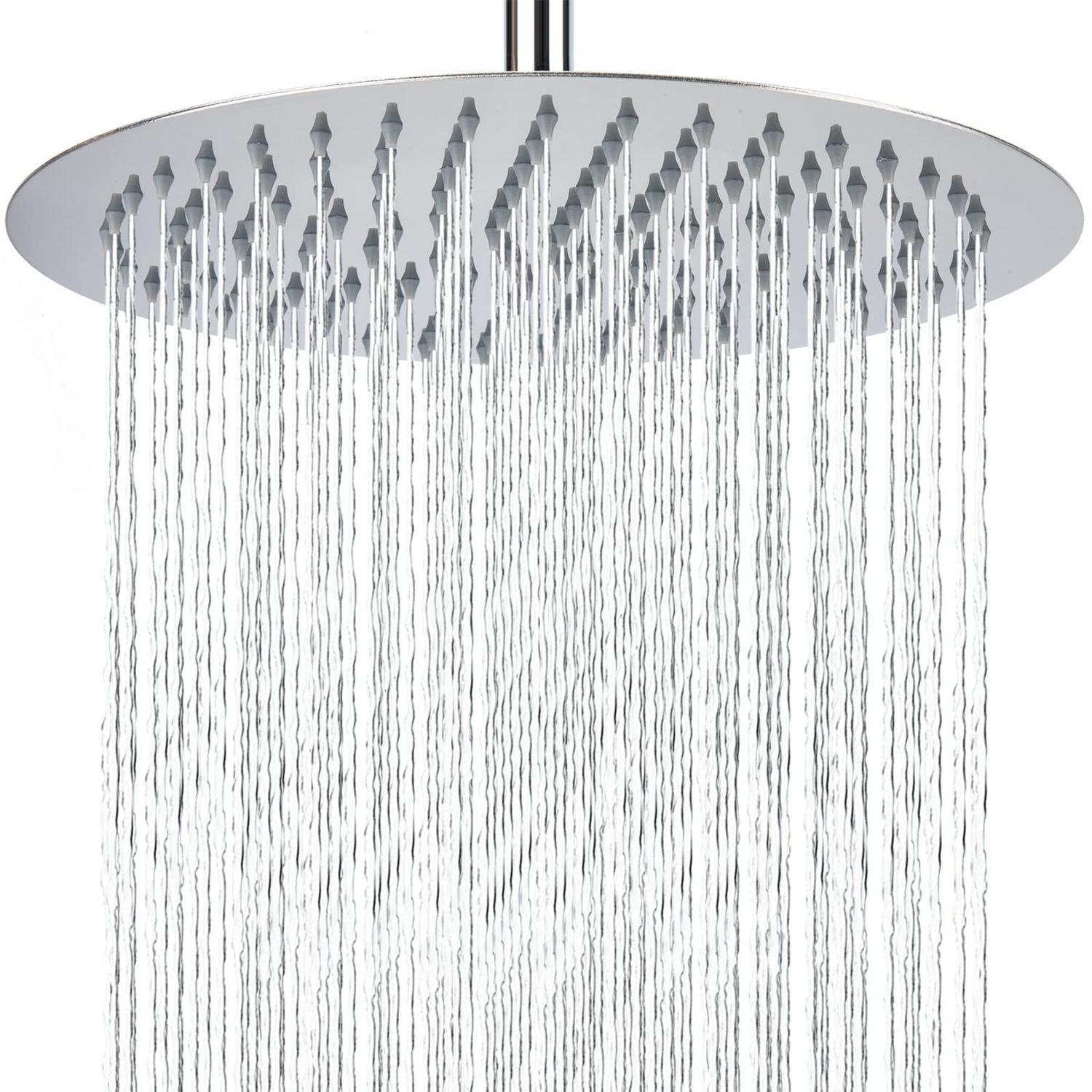 Regenbrause 30cm Edelstahl Rund Chrom Mit Kugelgelenk Für Wand/decke