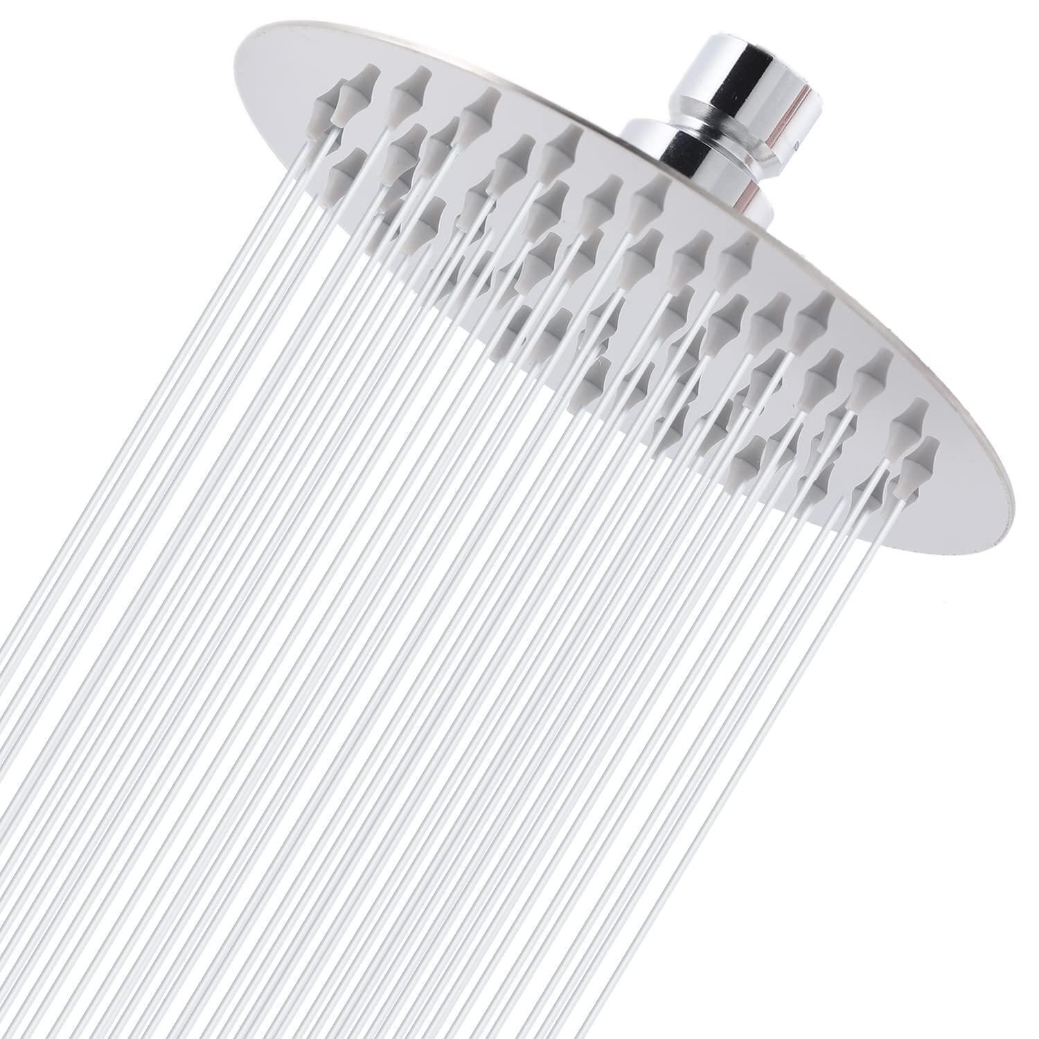 Regenbrause 15cm Edelstahl Hochdruck Duschkopf Mit Kugelgelenk Chrom