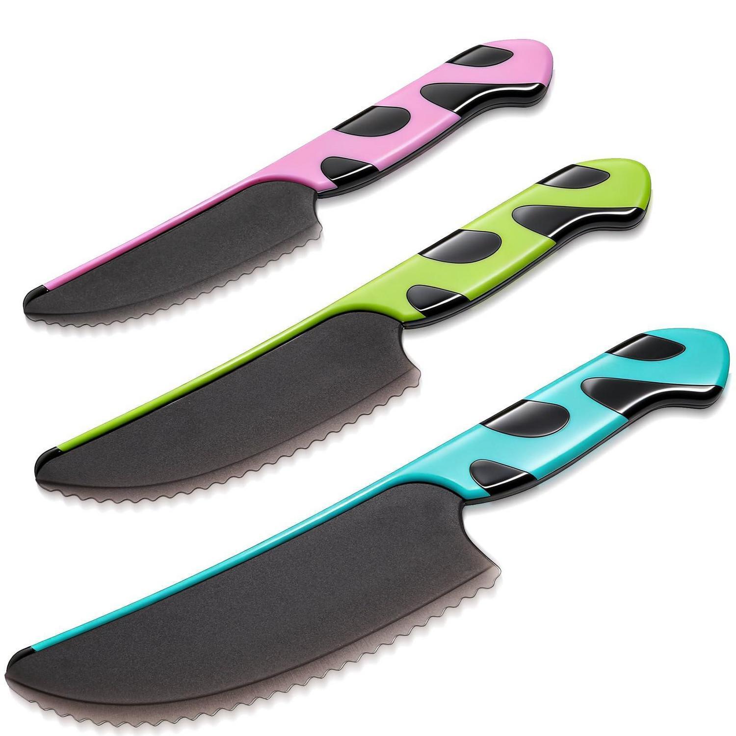 Kindermesser Set 3-teilig, Montessori Lernmesser Ab 2 Jahren, Bpa-frei, Mit Keramikschäler
