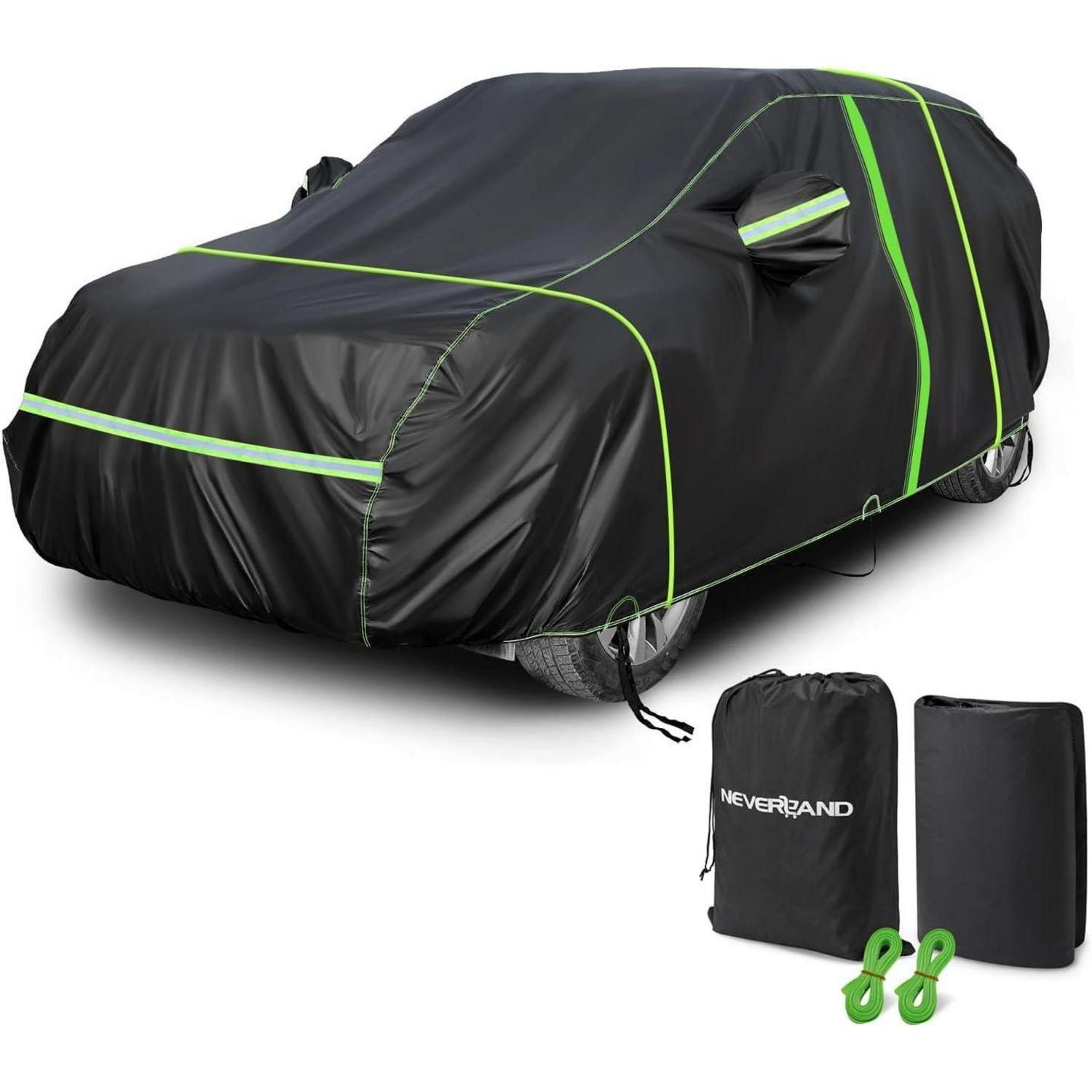 Autoabdeckung Vollgarage Suv Wasserdicht Mit Reißverschluss & Reflektoren M (bis 455cm)