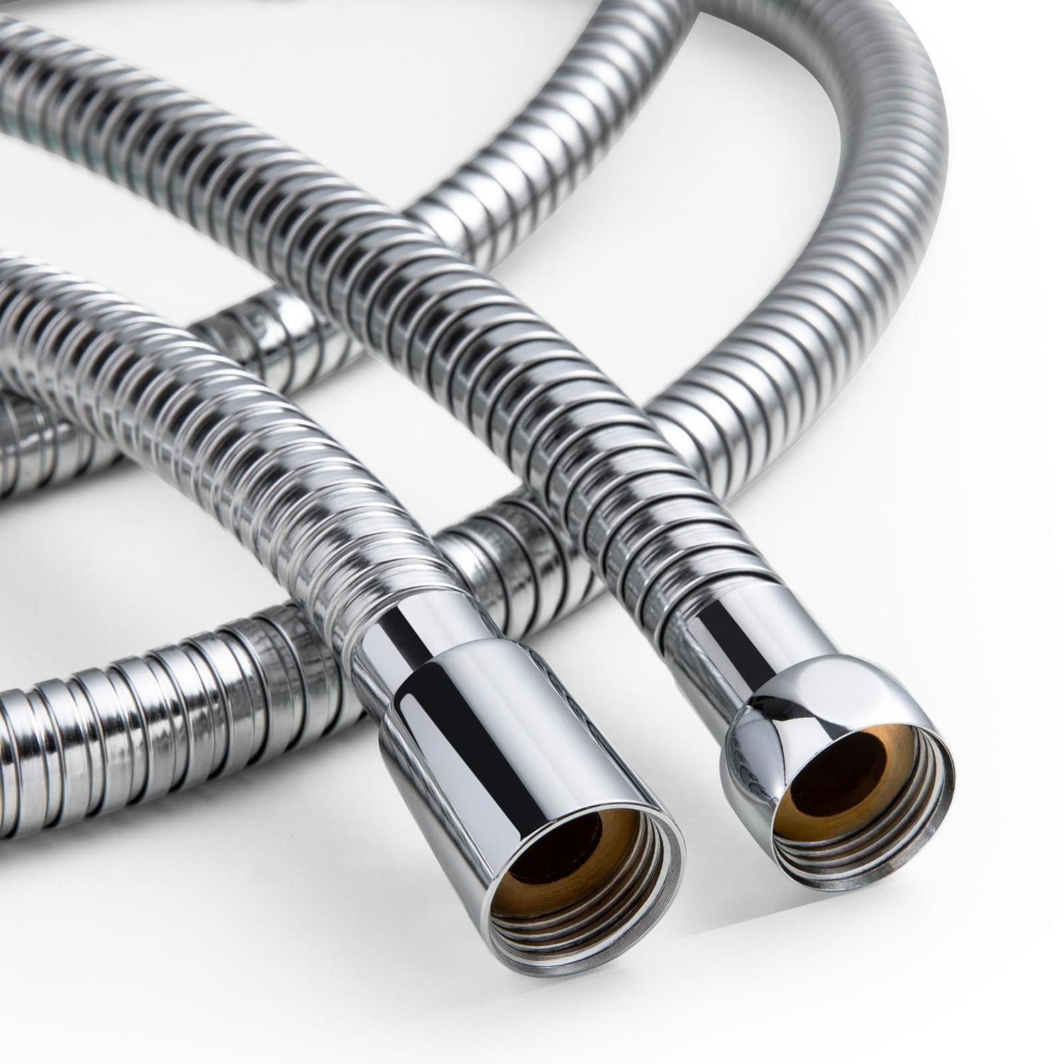 Brauseschlauch 2,5m Mit 11mm Bohrung, Edelstahl, Verdrehschutz, Hochdruck