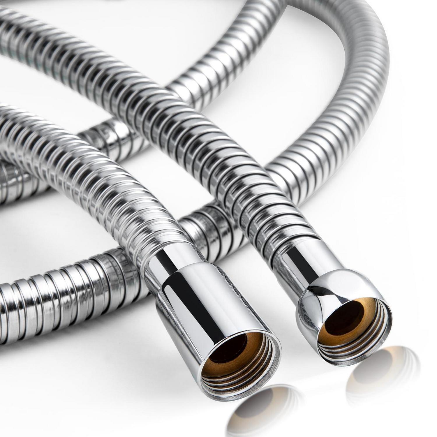 Duschschlauch 2m Mit 11mm Bohrung, Verdrehschutz, Edelstahl, Chrom