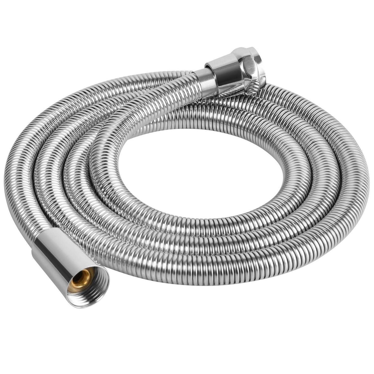 Brauseschlauch 1,5m Edelstahl Mit Verdrehschutz, Chrom, G 1/2 Standardanschluss