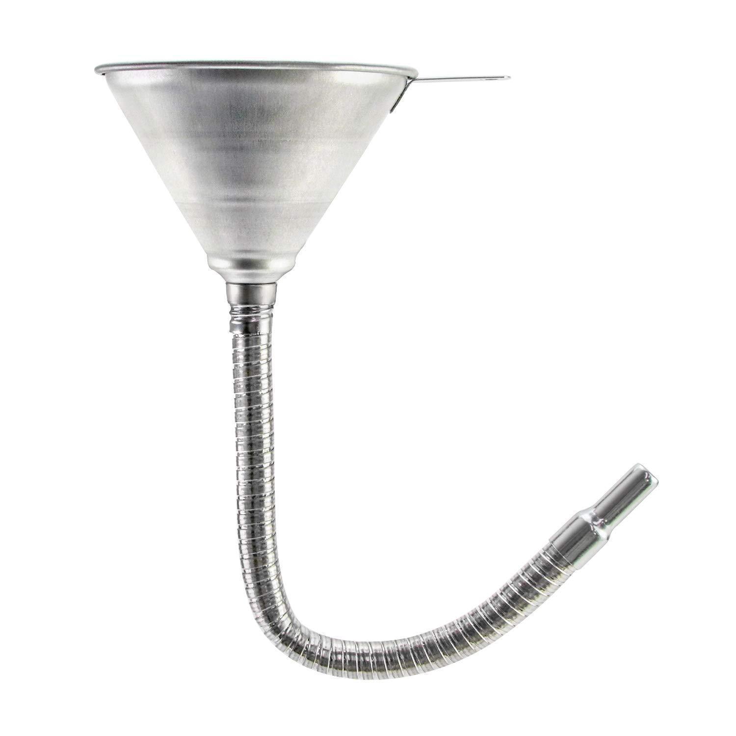 Metall Trichter Mit Flexiblem Schlauch, 140mm Durchmesser, Für Öle & Flüssigkeiten
