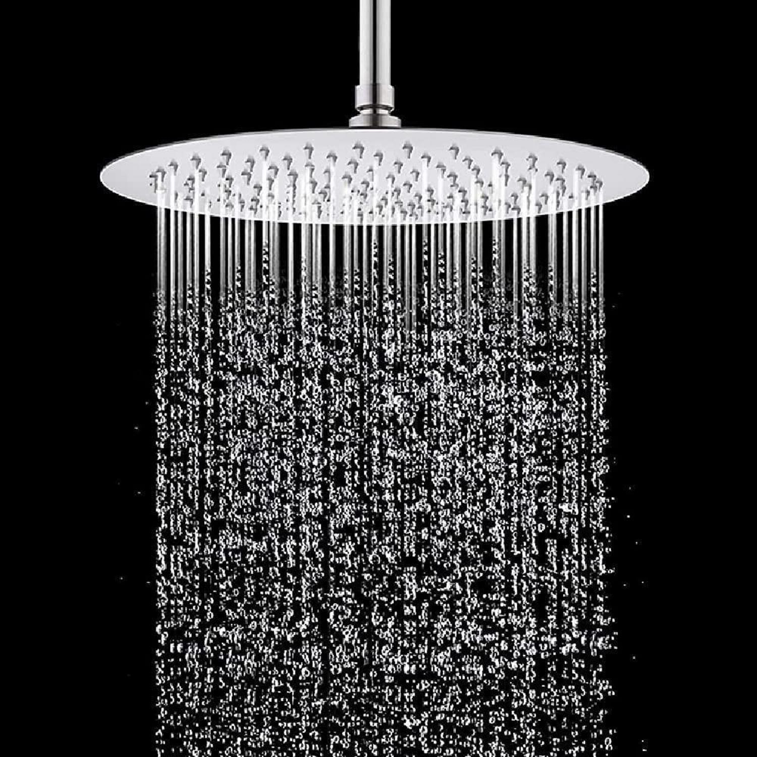 Regendusche 40cm Edelstahl, Selbstreinigend, Hochdruck, Verstellbar