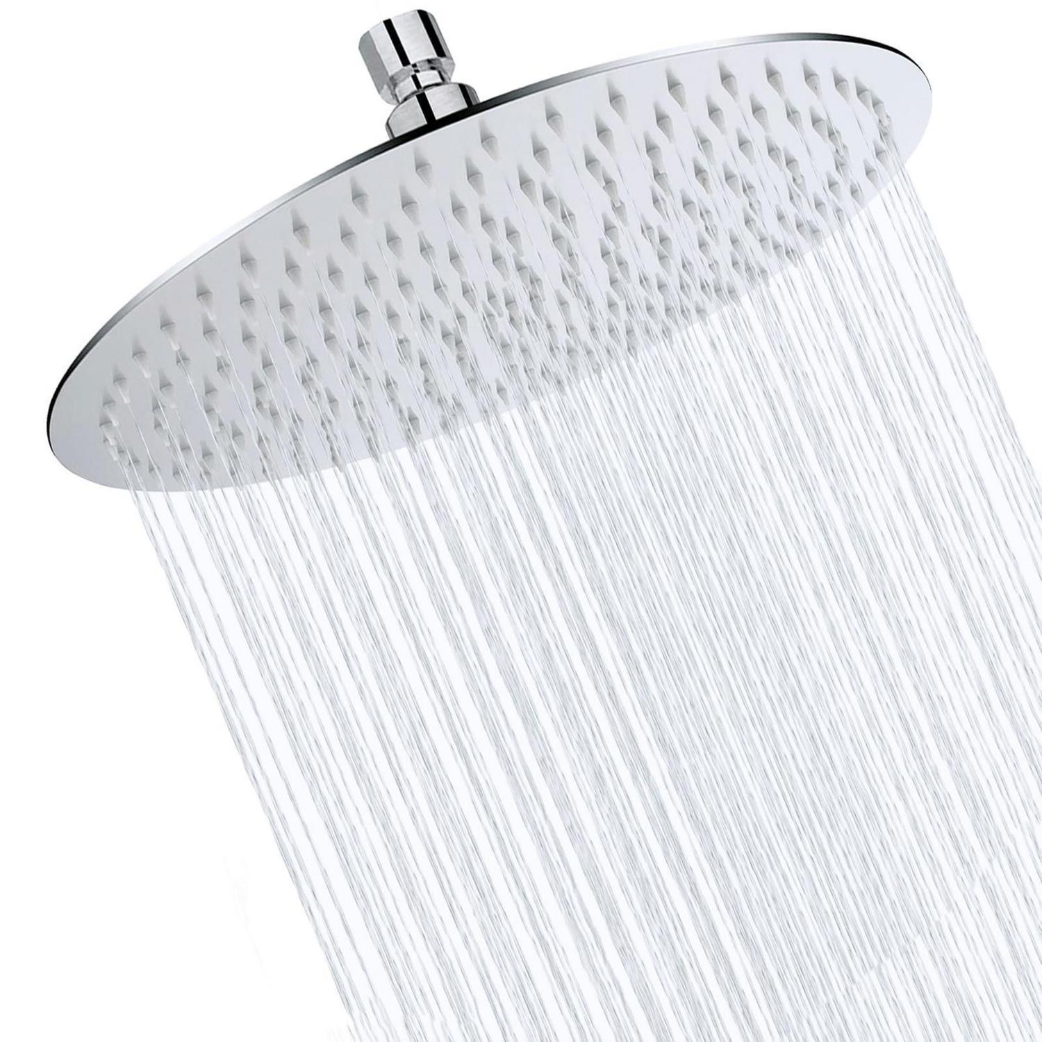 Regendusche 20cm Edelstahl, Rund, Selbstreinigend, Chrom
