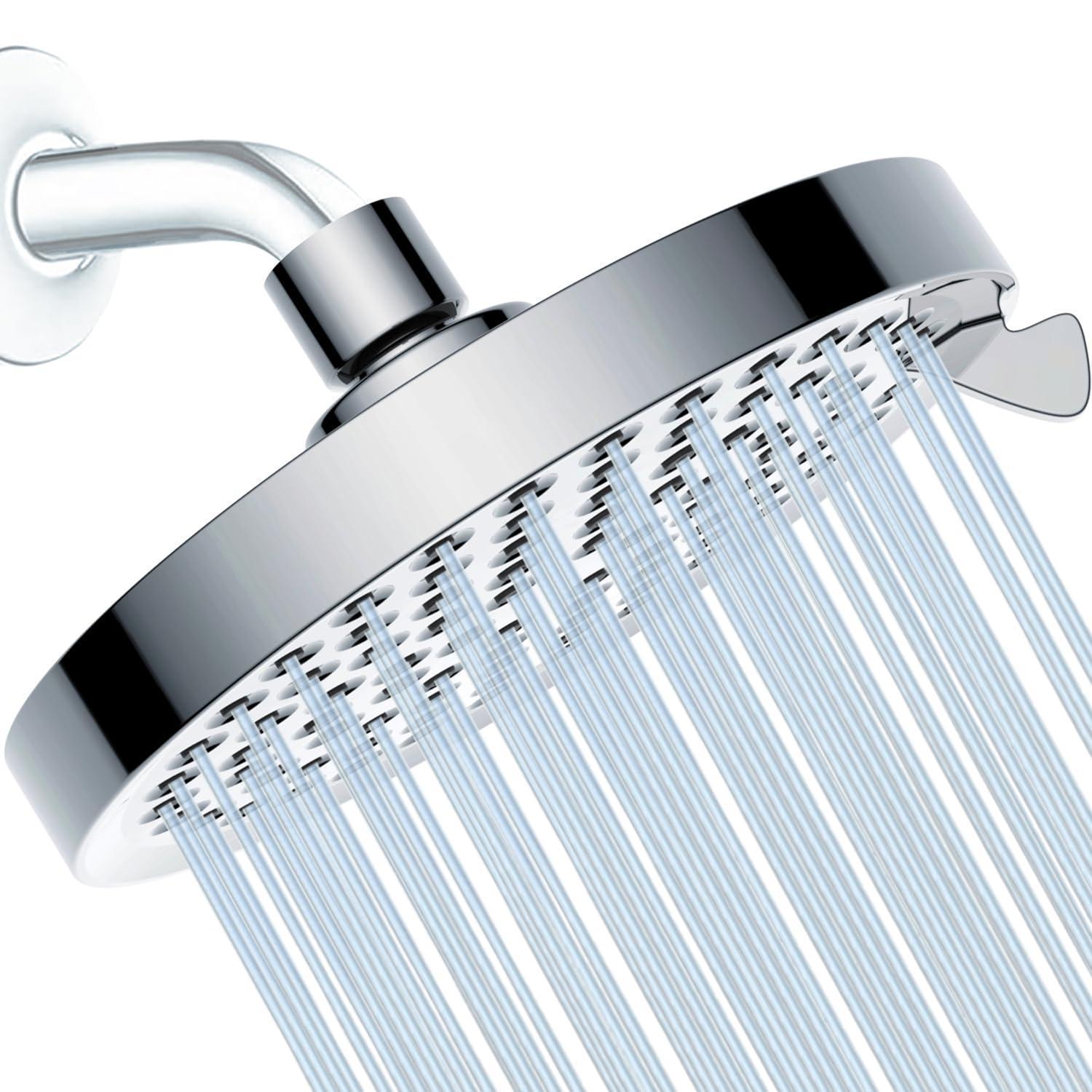 Regendusche 6 Zoll, 7 Duschmodi, Verstellbar, Anti-kalk-düsen, Chrom