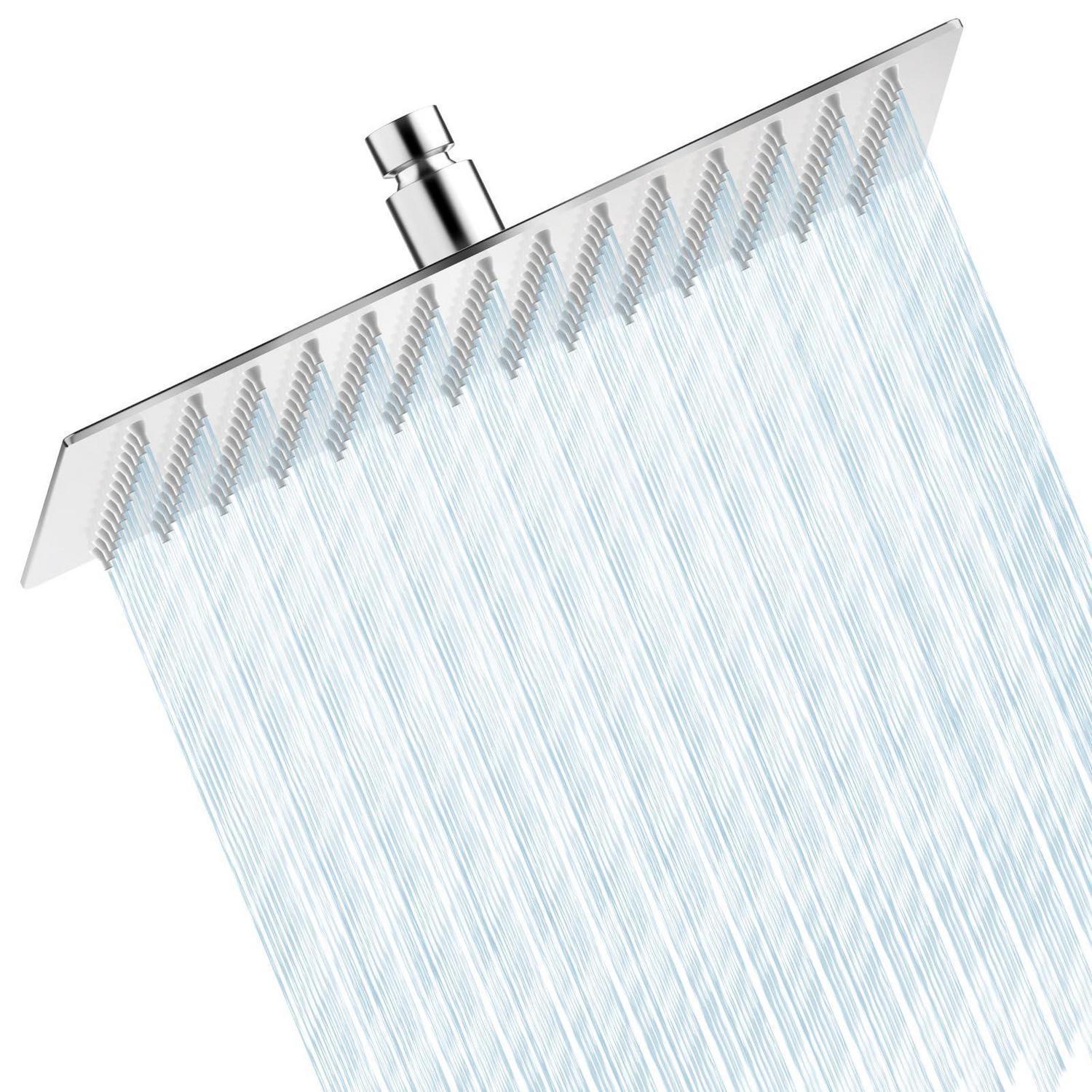 Regenduschkopf Edelstahl Quadratisch 30x30cm Mit Anti-kalk-düsen, Gebürstetes Chrom