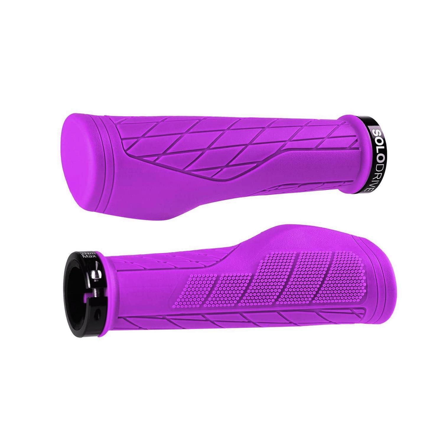 Ergonomische Fahrradgriffe Violett, Rutschfest, Single Lock-on, Für Mtb, Trekkingrad, E-bike
