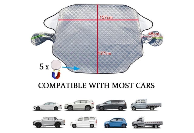 Sonnenschutz Frontscheibe Auto 199x127cm – Magnetisch, Uv-schutz, Hitzeschutz