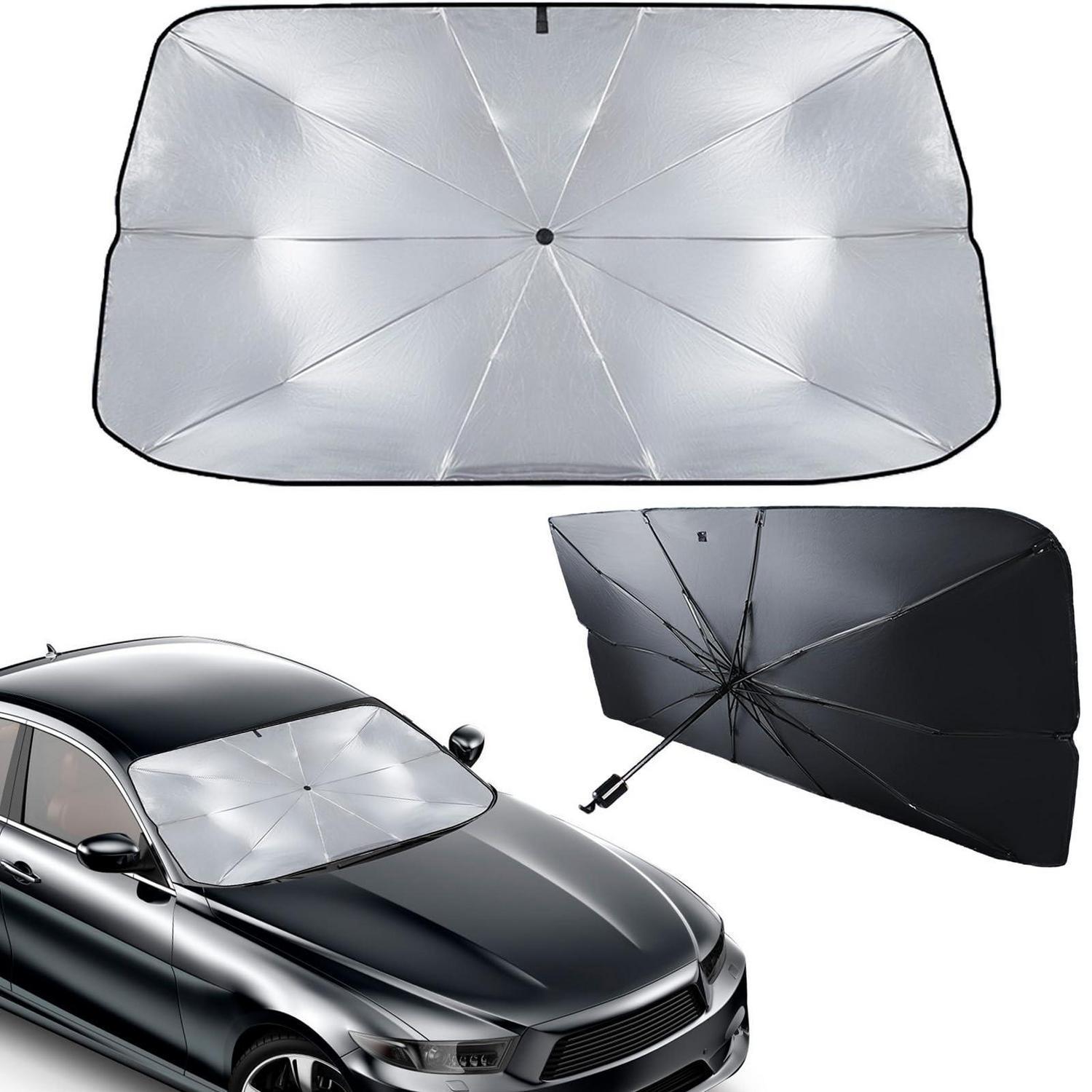 Sonnenschutz Frontscheibe Auto 140x80cm, Uv-schutz Sonnenschirm Faltbar Für Pkw & Suv