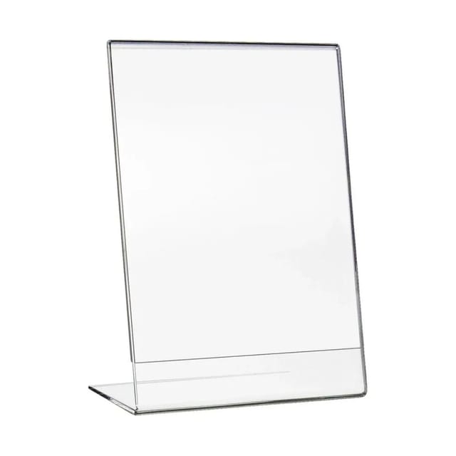 HMF 46934 Acryl Tischaufsteller Schräg DIN A4 Hochformat Glasklar